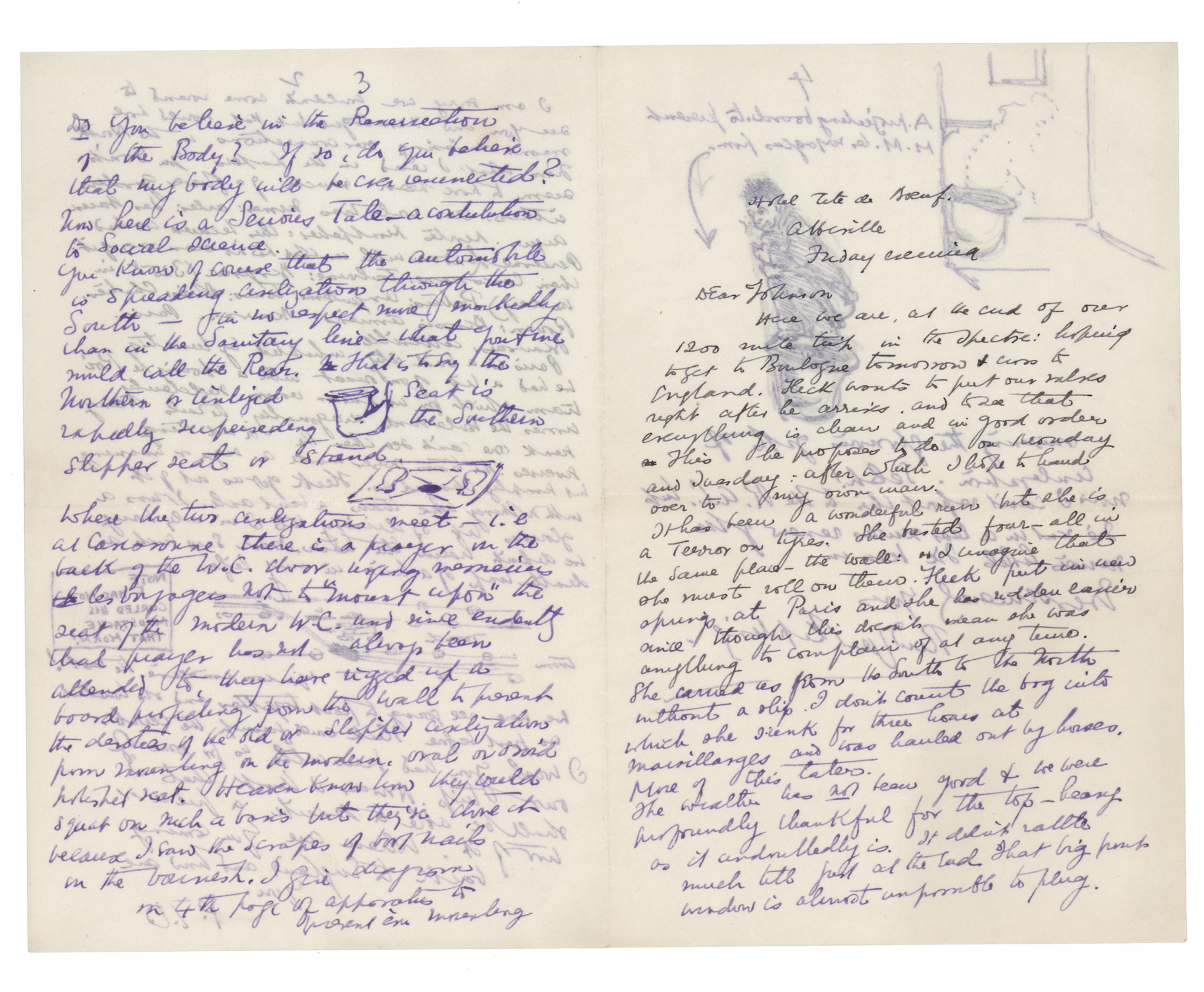 Rudyard Kipling Autograph Letter Signed with Sketches, Praising Modern