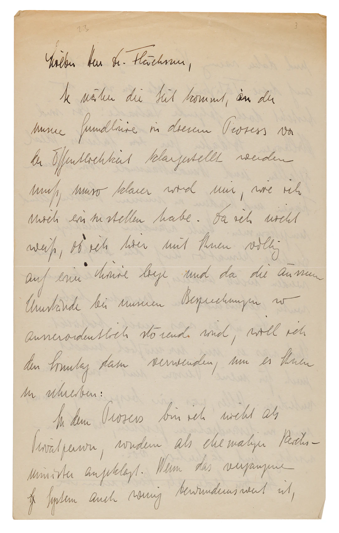 Albert Speer Autograph Letter Signed to His Attorney, Constructing