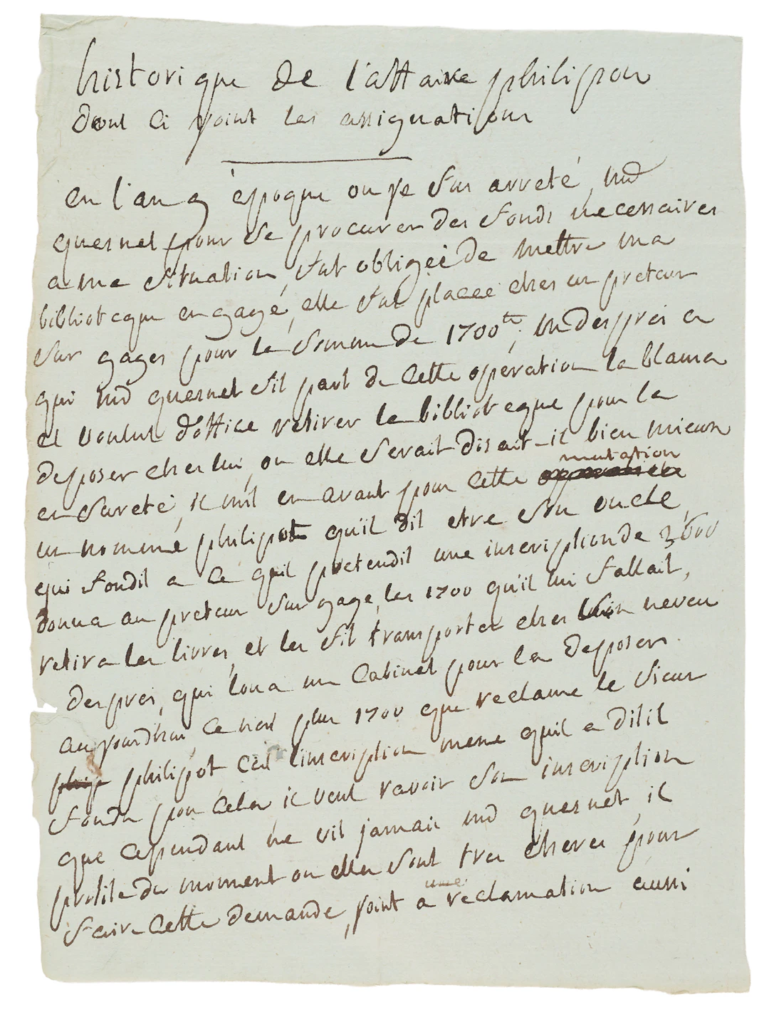 Marquis de Sade Autograph Letter Signed from the Charenton Insane Asylum