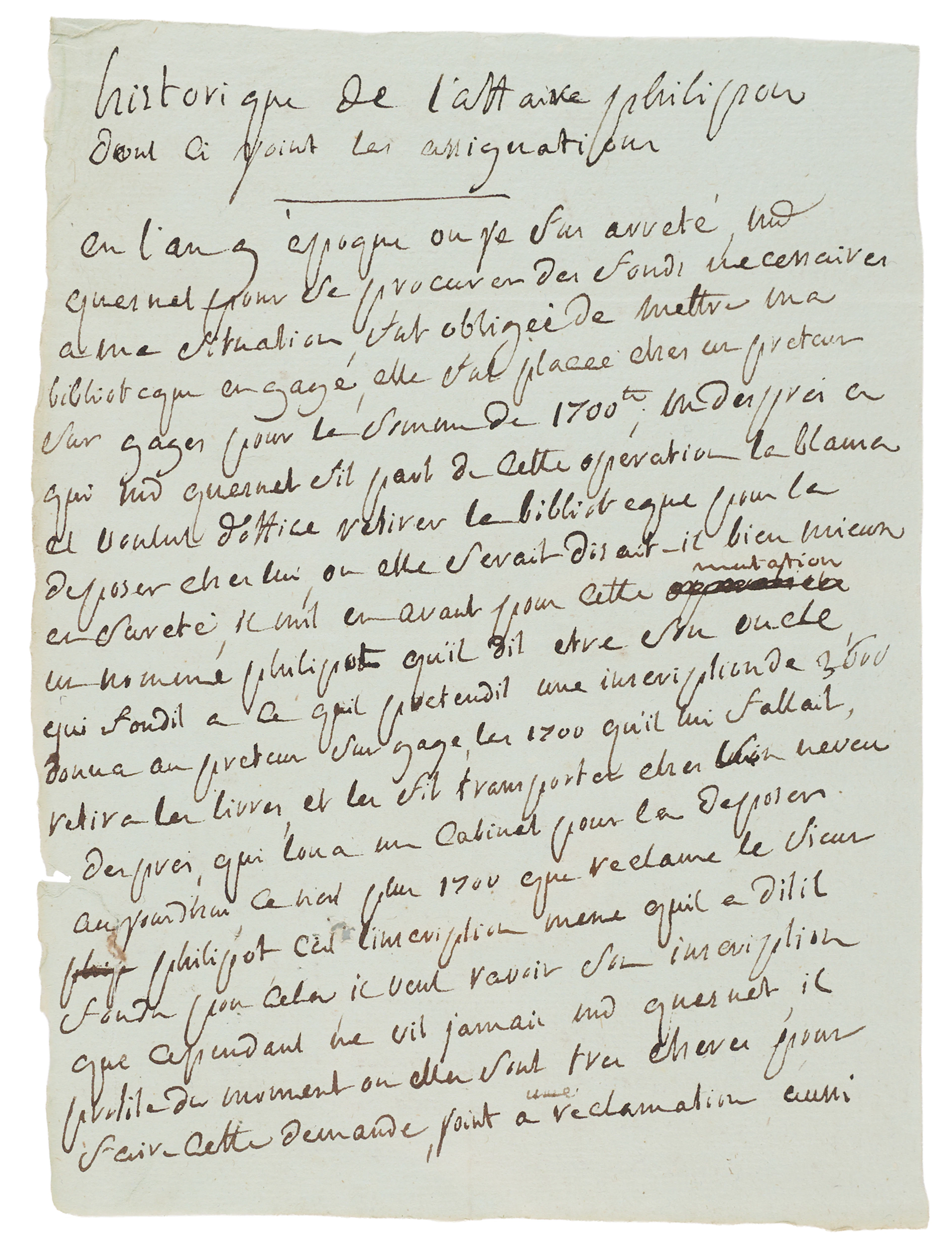 Marquis de Sade Autograph Letter Signed from the Charenton Insane Asylum