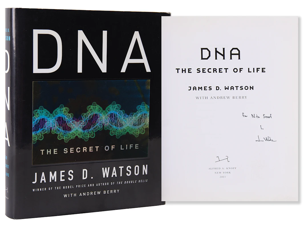 James D. Watson Signed Book - DNA: The Secret of Life