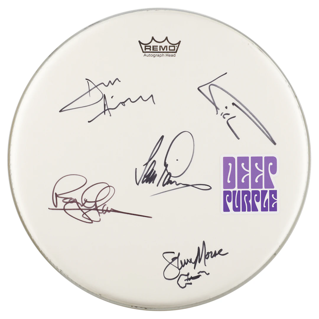 Deep Purple Signed Drum Head