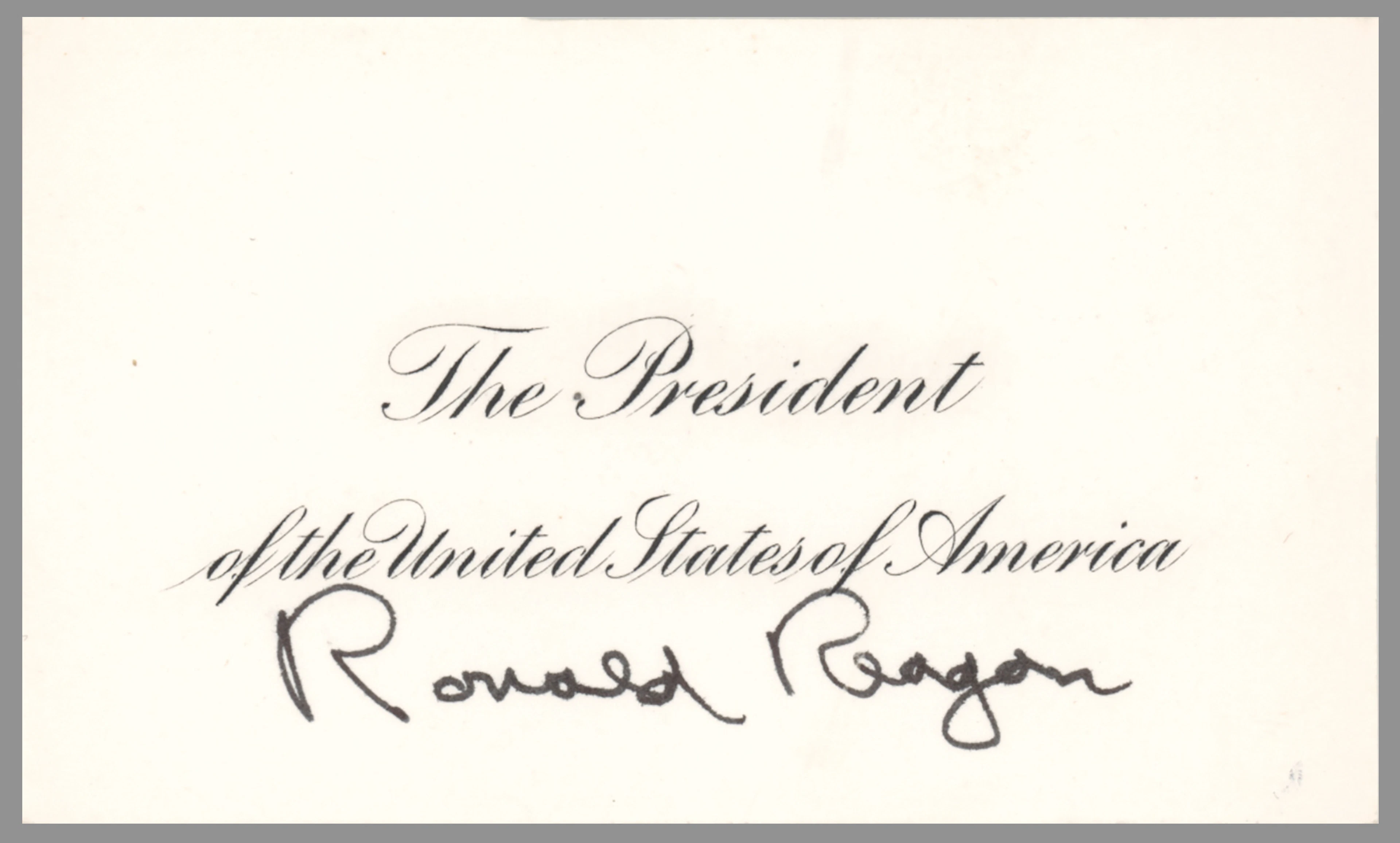 Ronald Reagan Signature