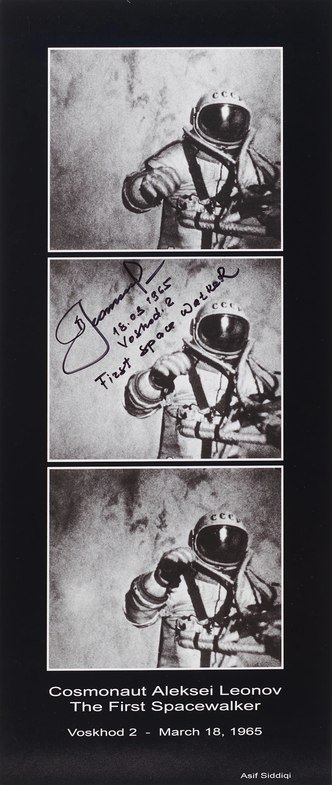 Alexei Leonov Signed Oversized Photograph