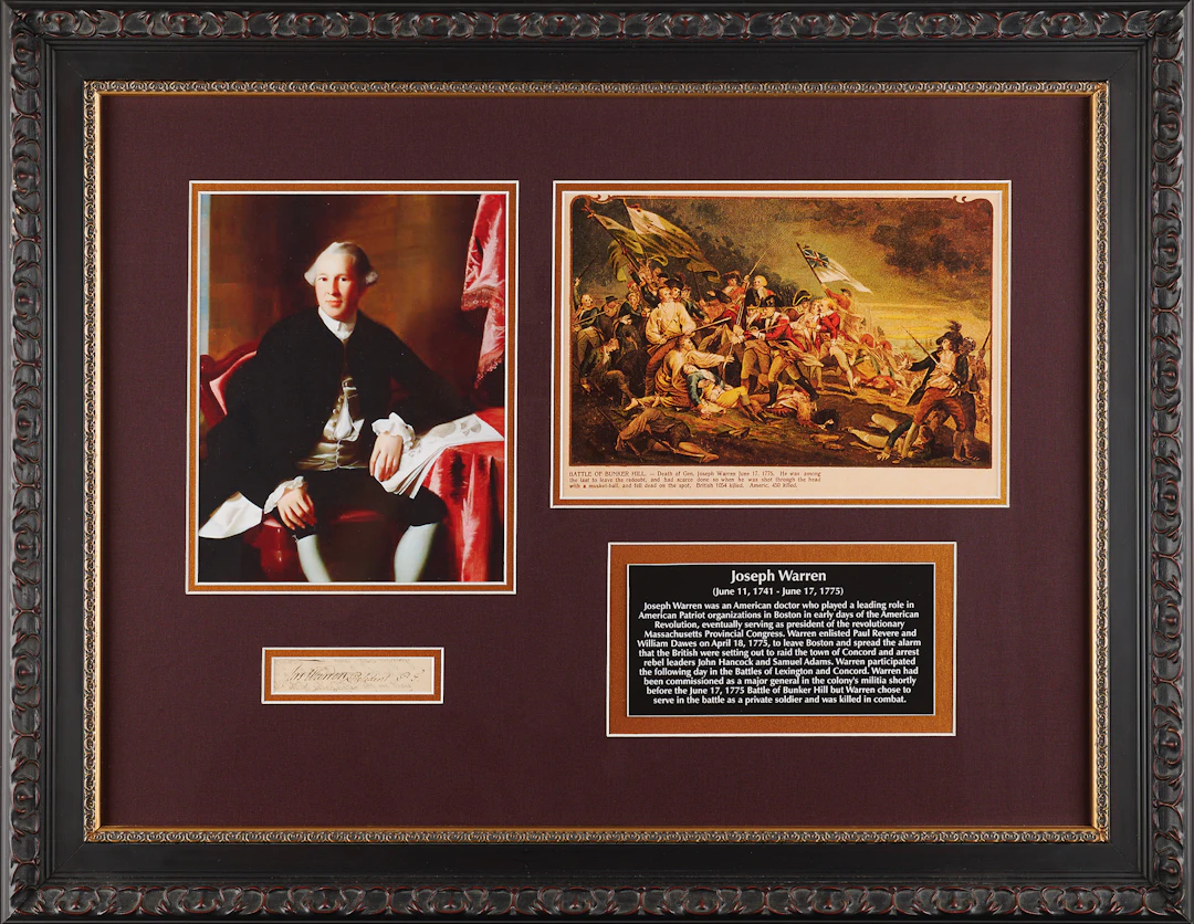 Joseph Warren Signature as President of the Massachusetts Provincial