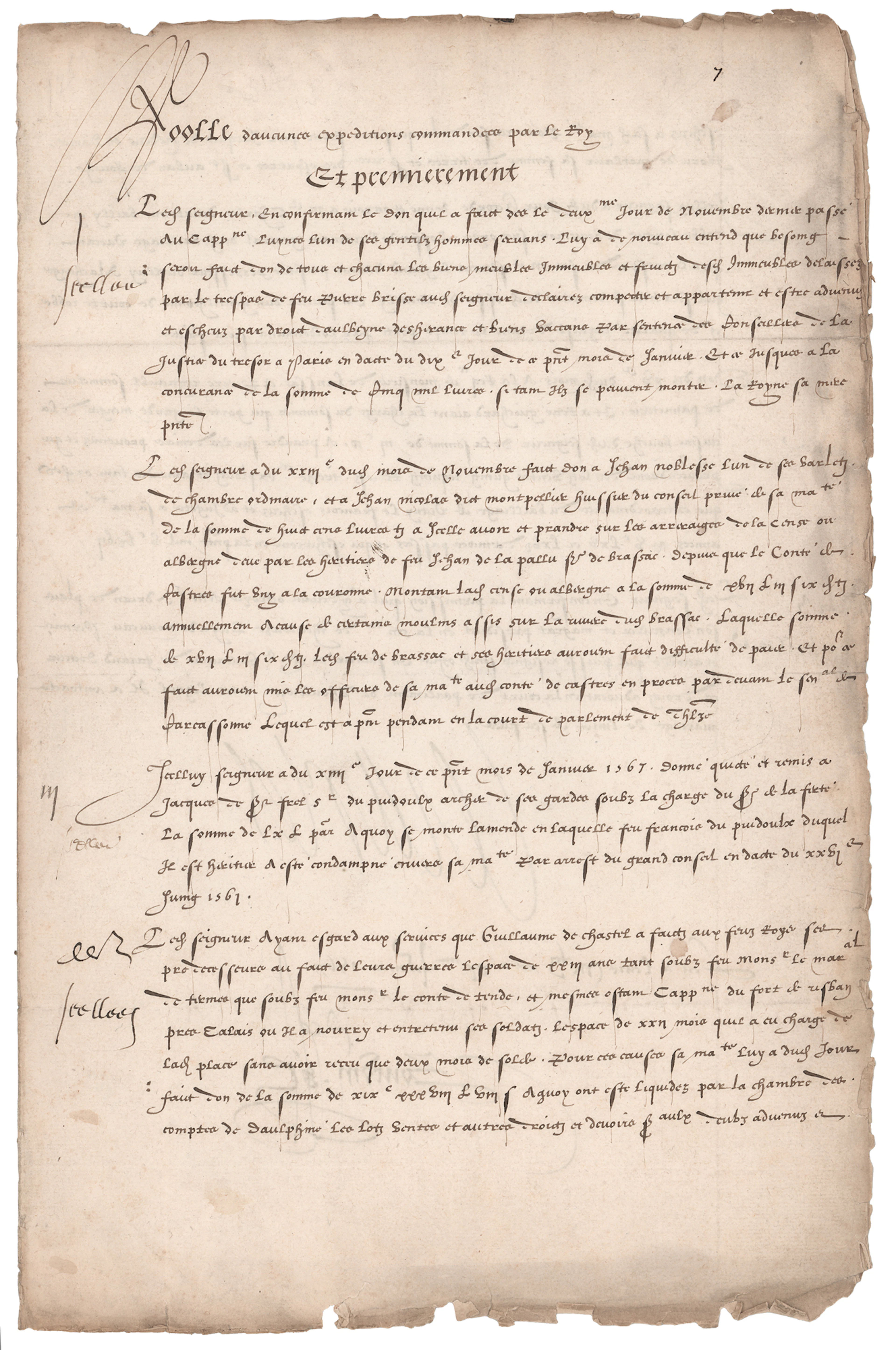 King Charles IX Document Signed