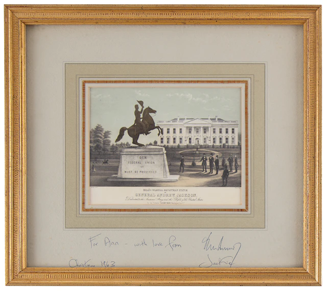 John F. Kennedy and Jacqueline Kennedy Signed 1963 Christmas Gift