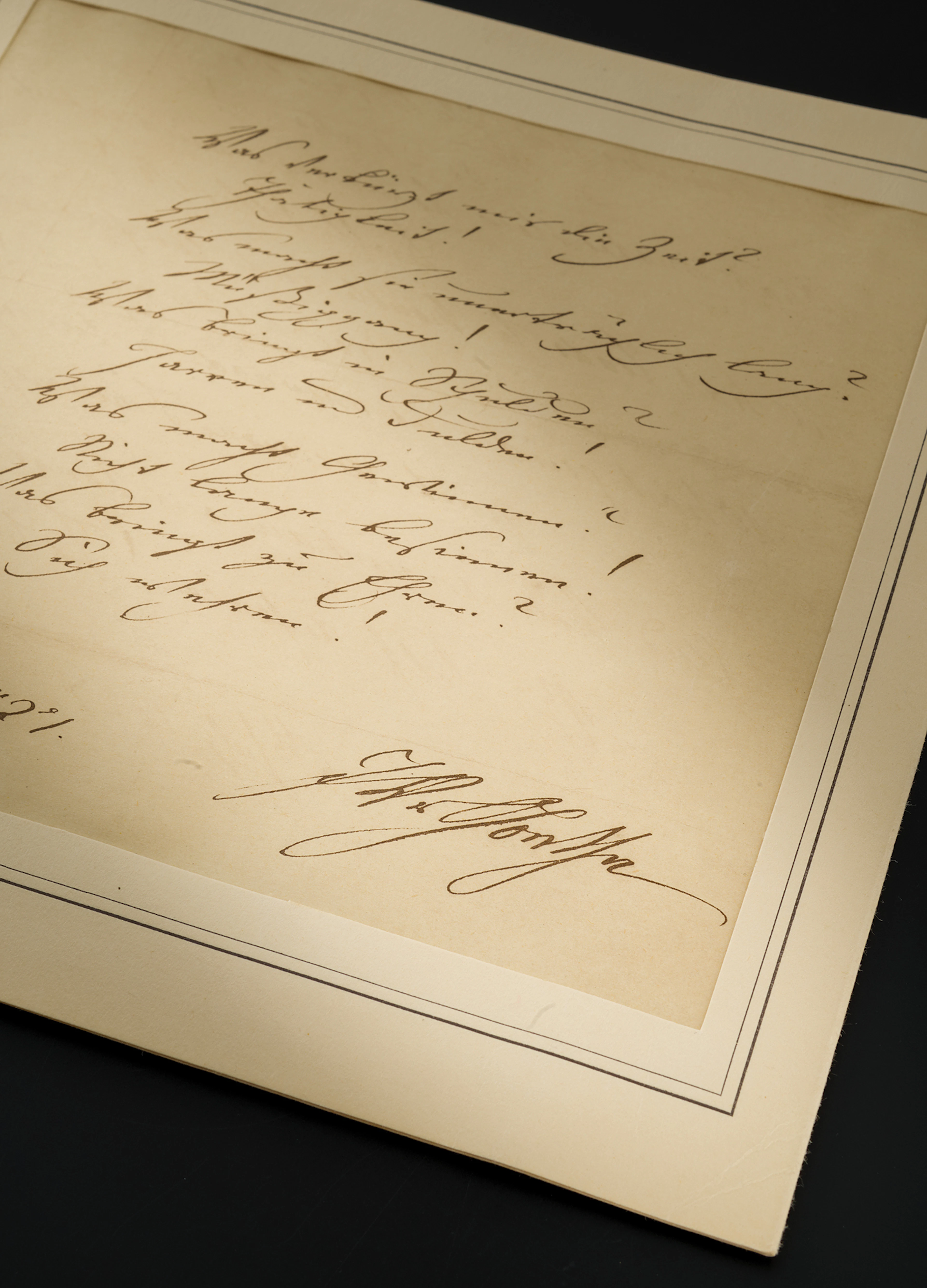 Johann Wolfgang von Goethe Autograph Poem Signed - 'Fünf andere' from