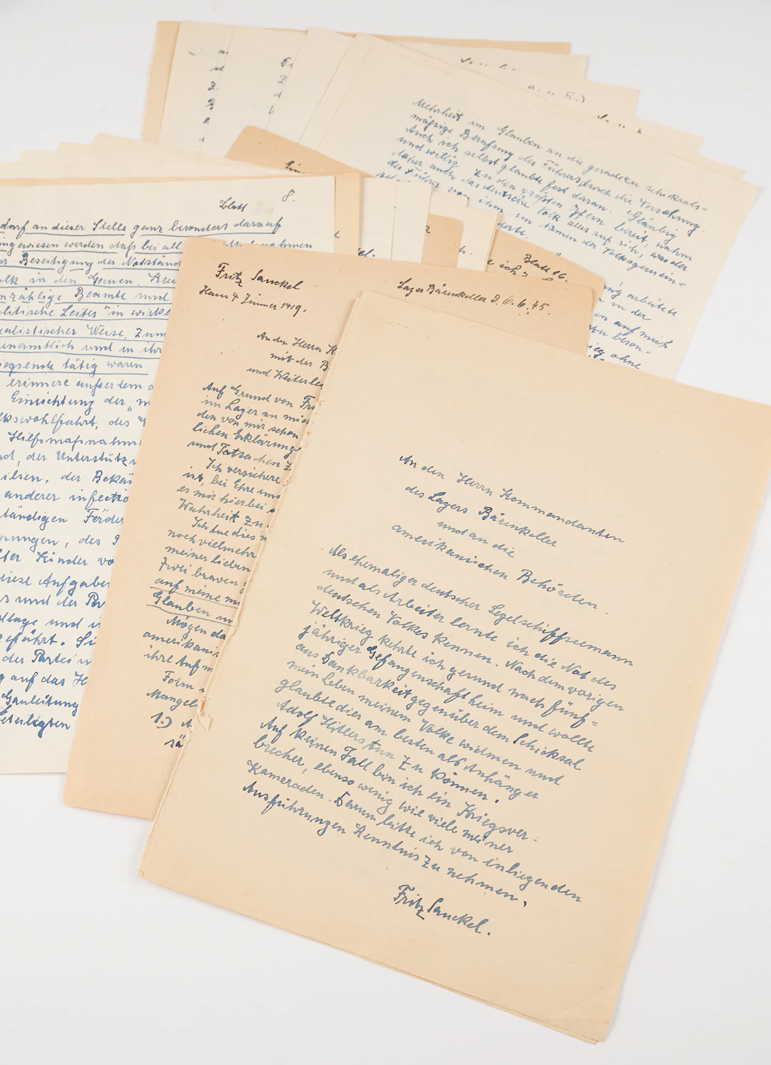 Fritz Sauckel Autograph Manuscript Signed at Nuremberg - A 35-Page