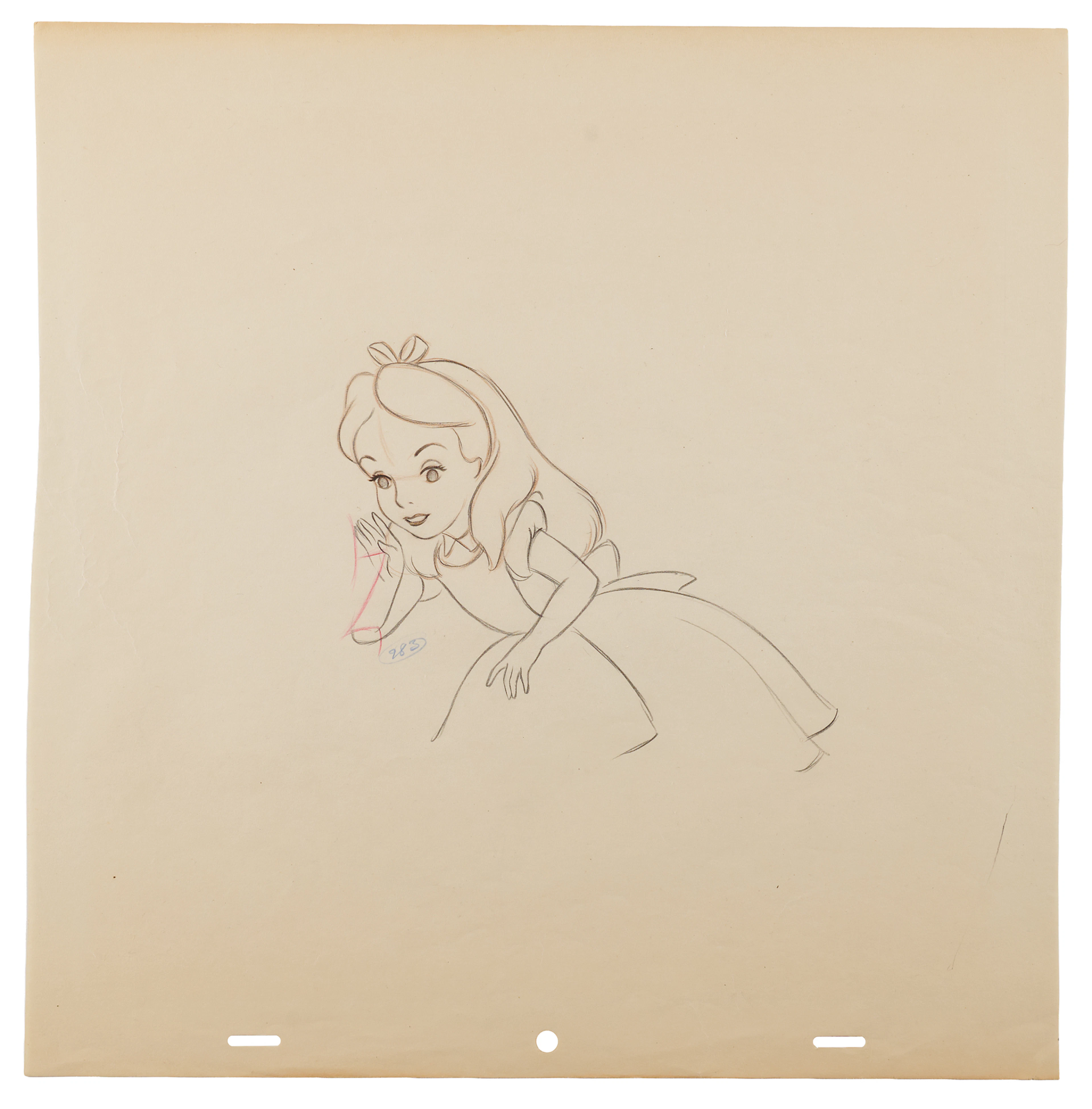 Alice production drawing from Alice in Wonderland