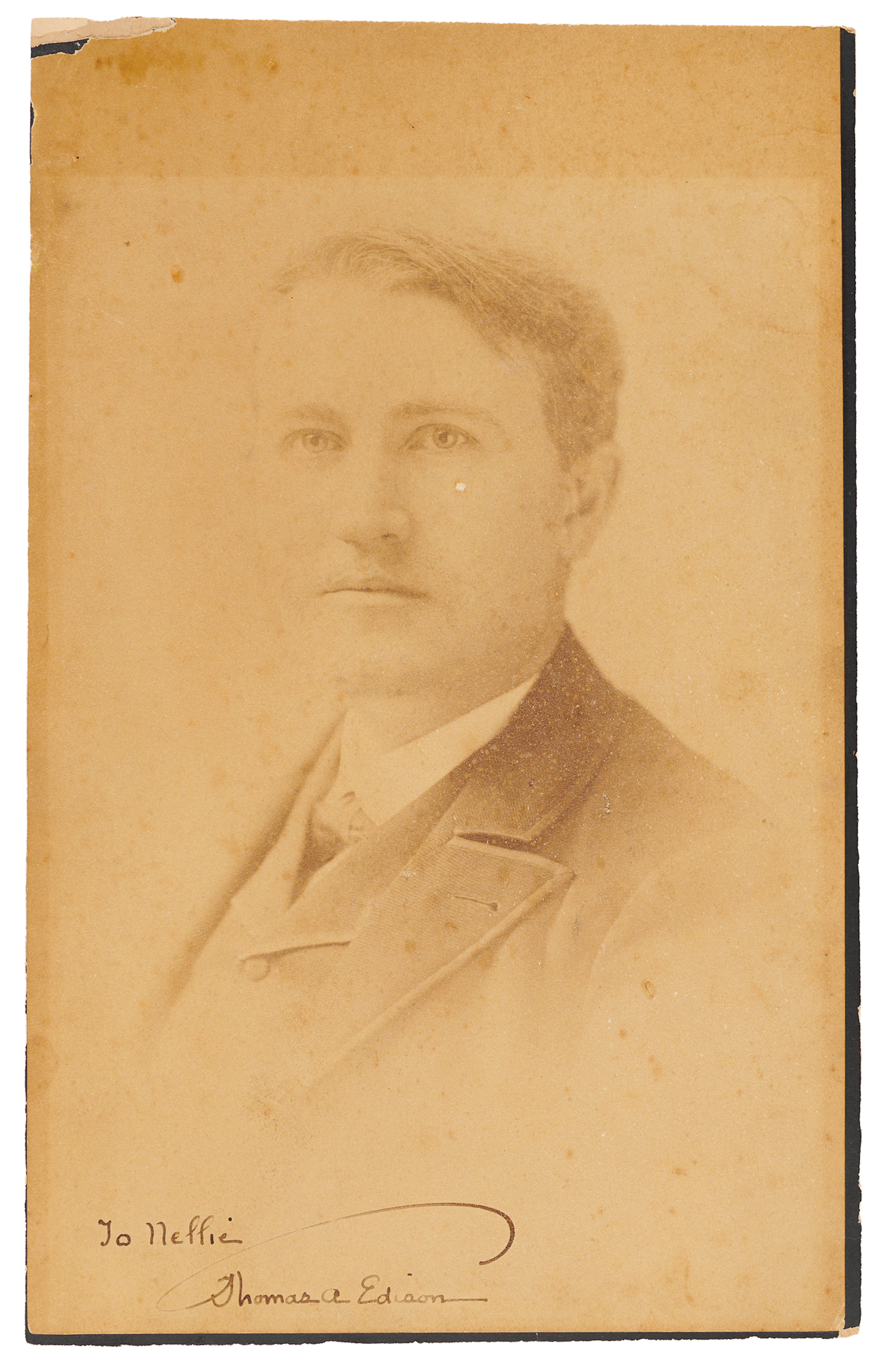 Thomas Edison Signed Imperial Cabinet Photograph
