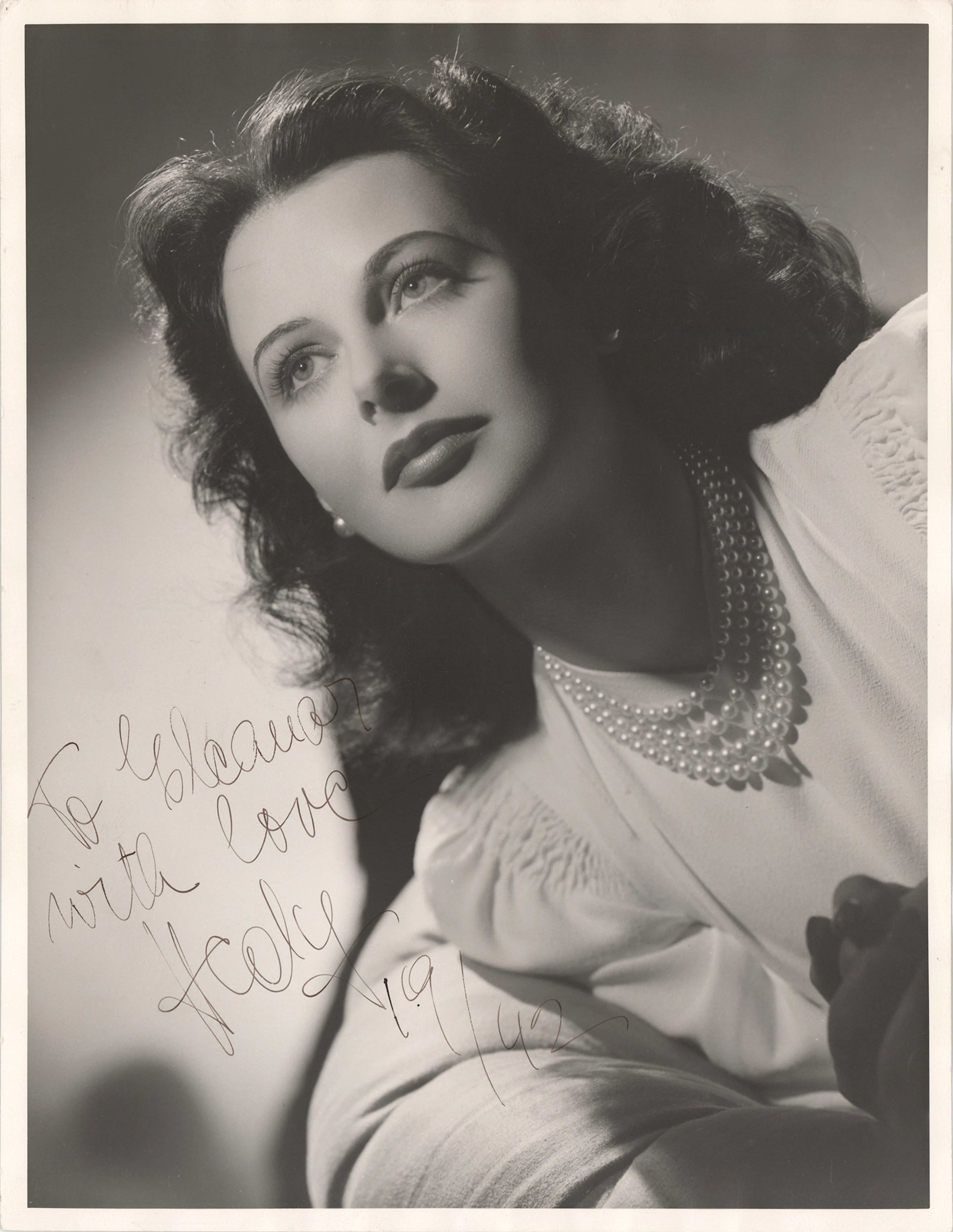 Hedy Lamarr Oversized Signed Photograph to Eleanor Powell
