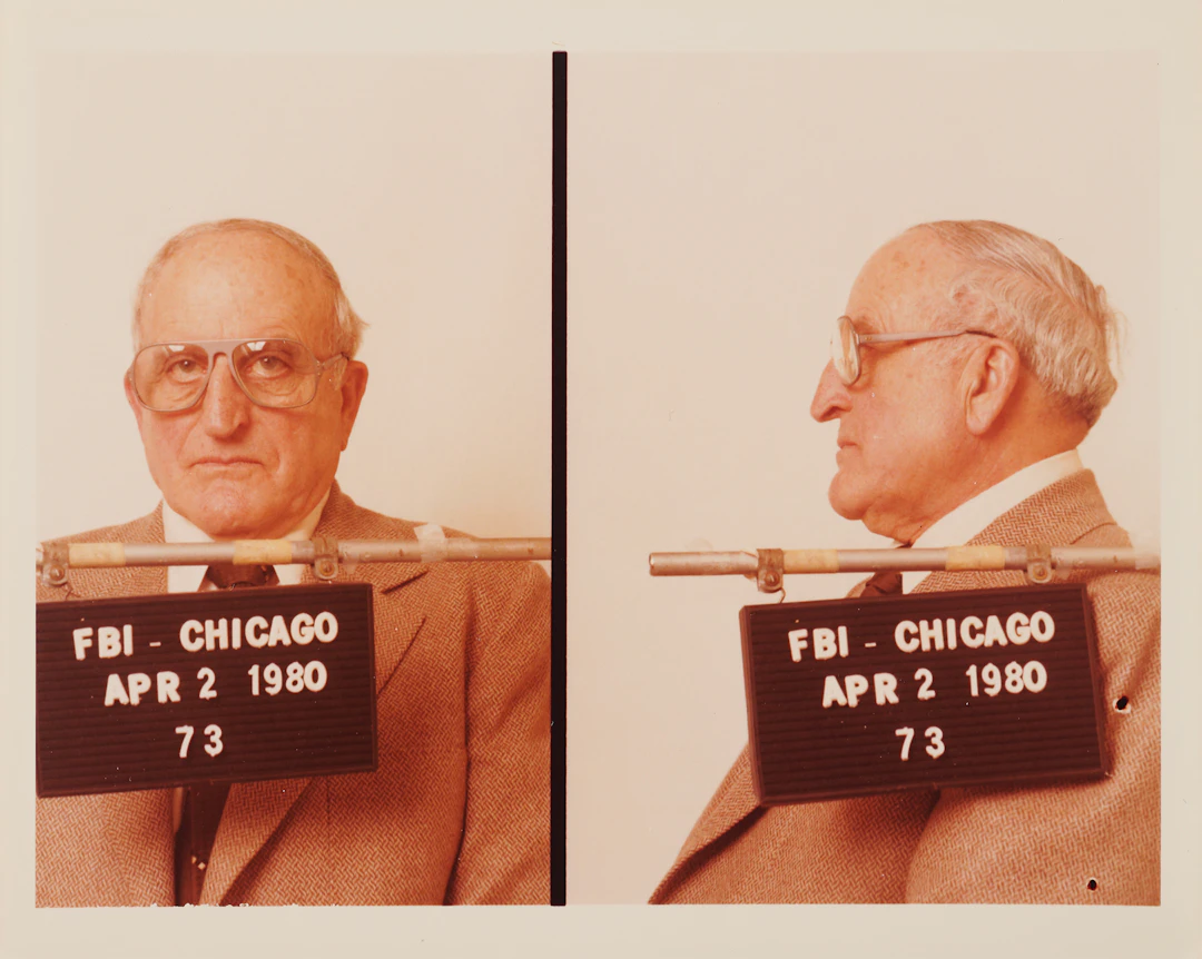 Joey Aiuppa Original FBI Mug Shot Photograph