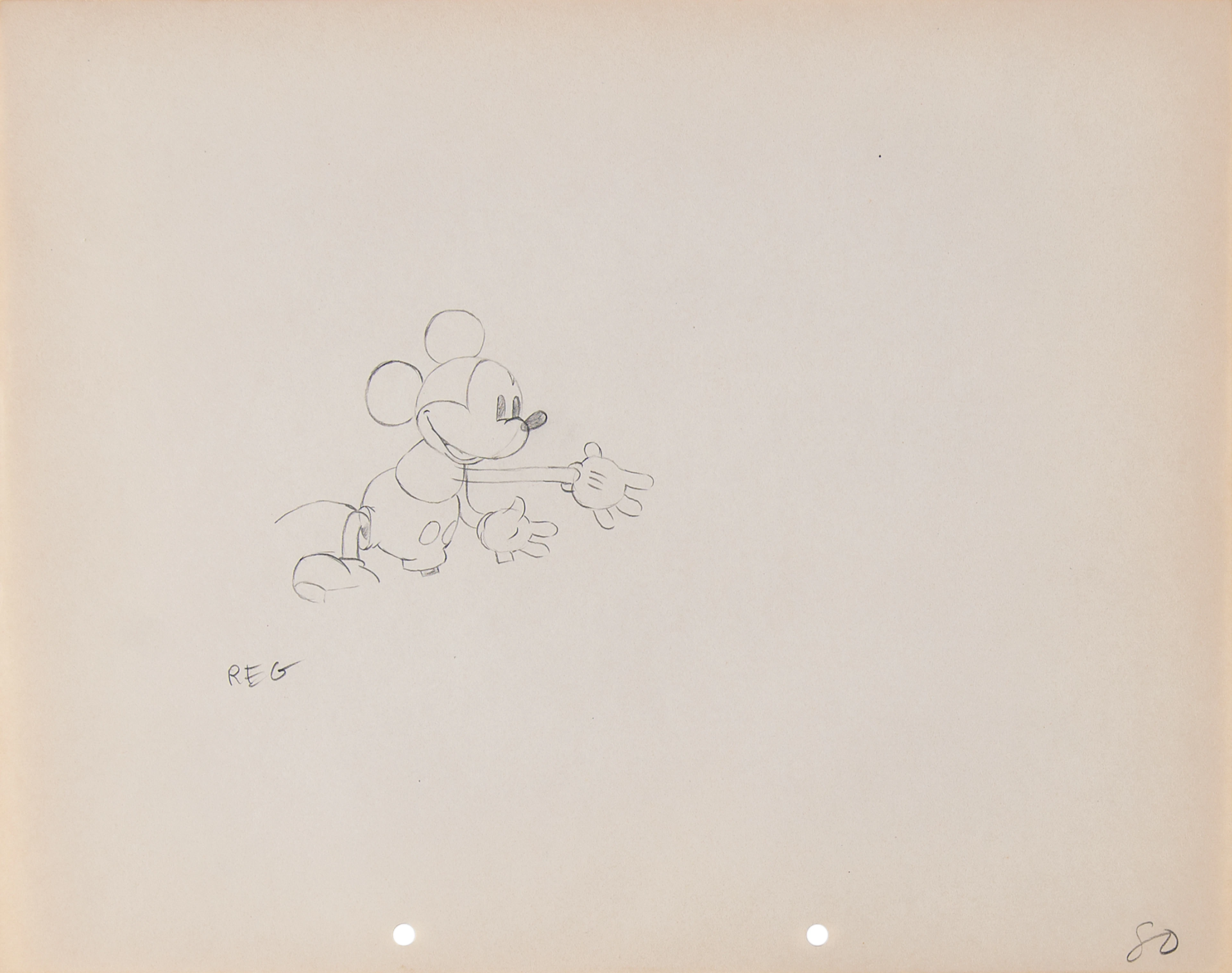 Mickey Mouse production drawing from Giantland