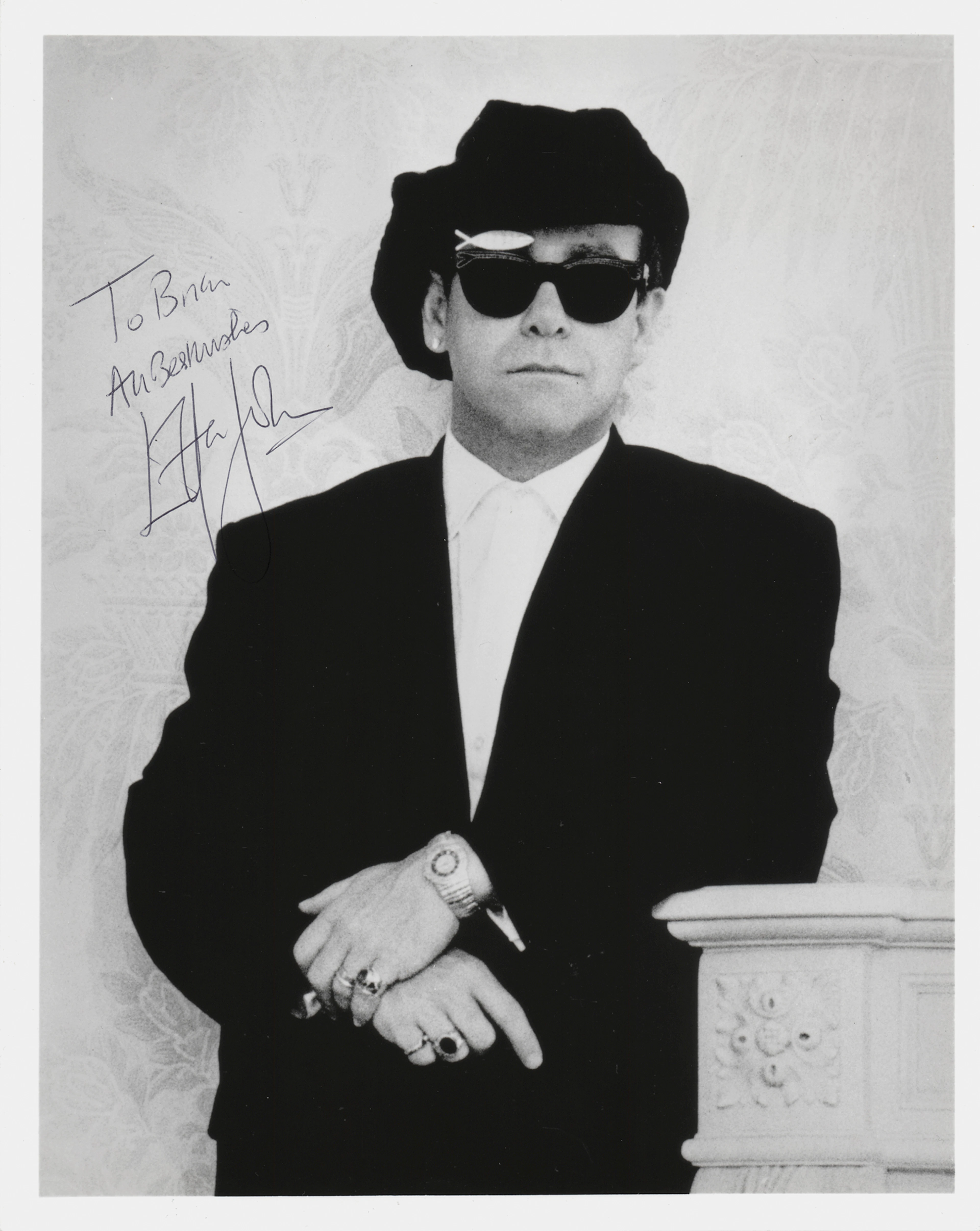 Elton John Signed Photograph