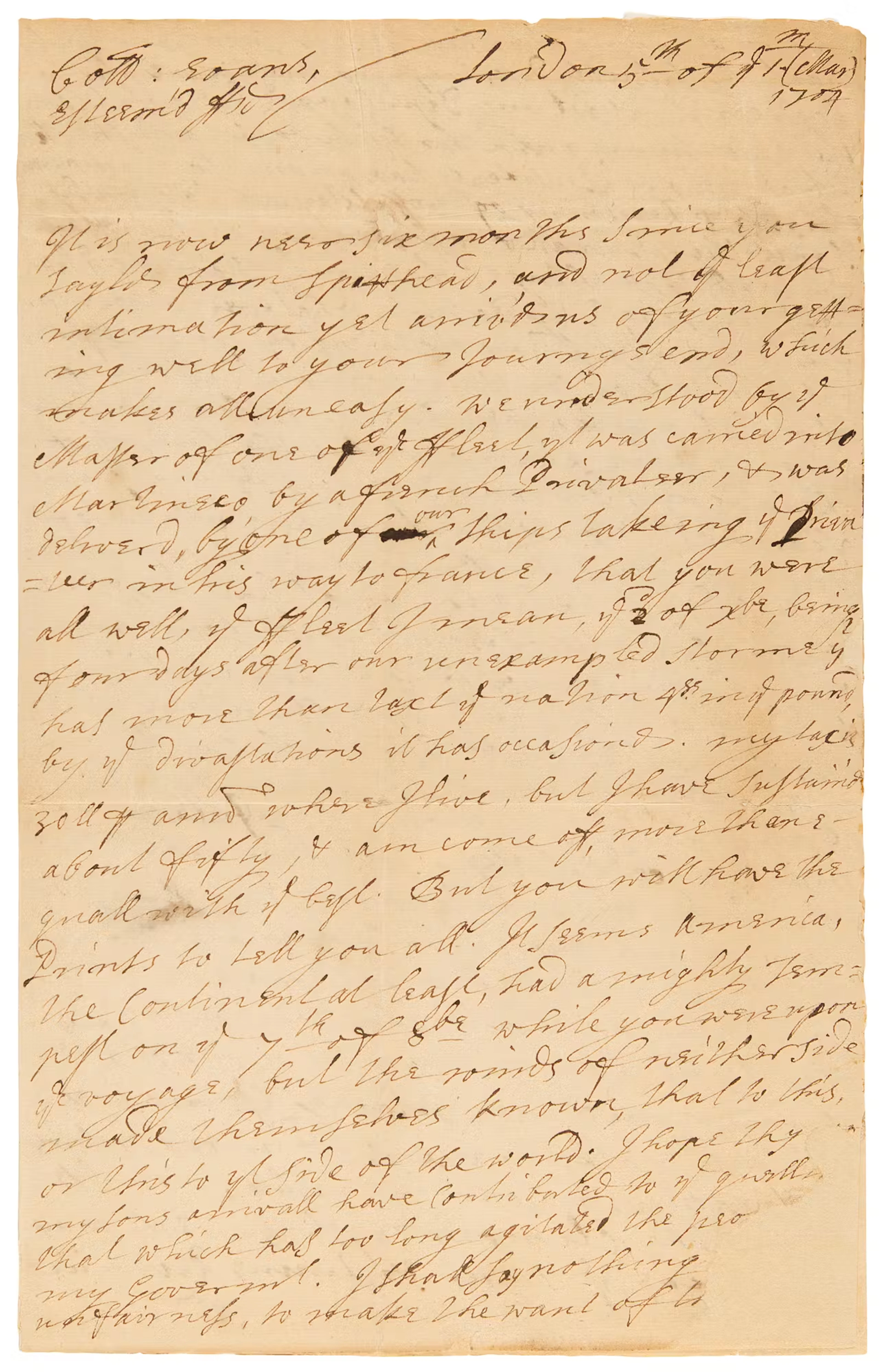 William Penn Autograph Letter Signed to His Deputy Governor in America:
