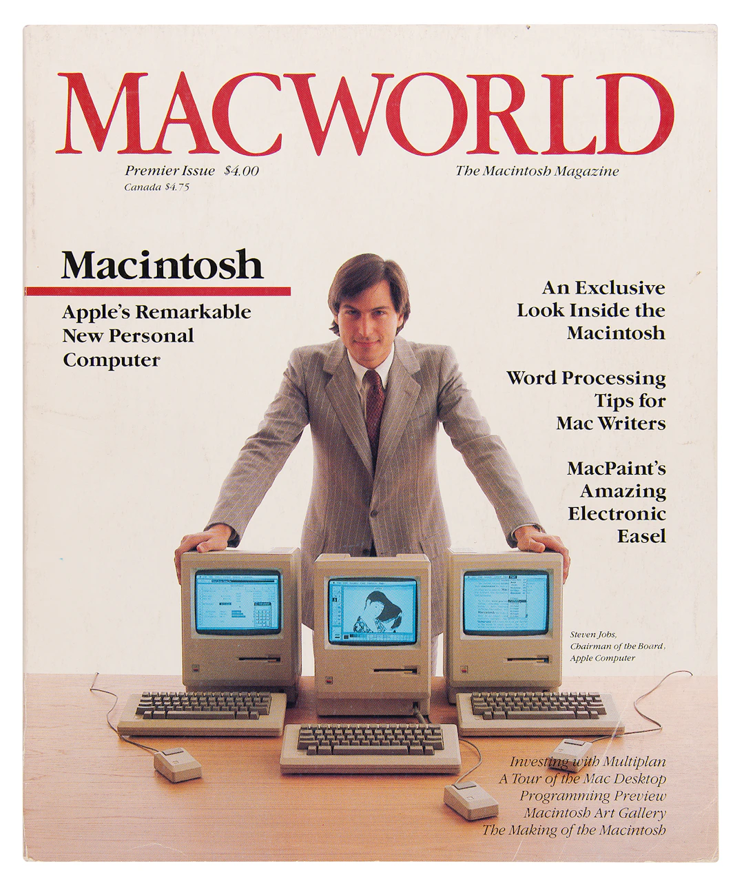 Steve Jobs: Macworld Magazine Premiere Issue (February 1984)