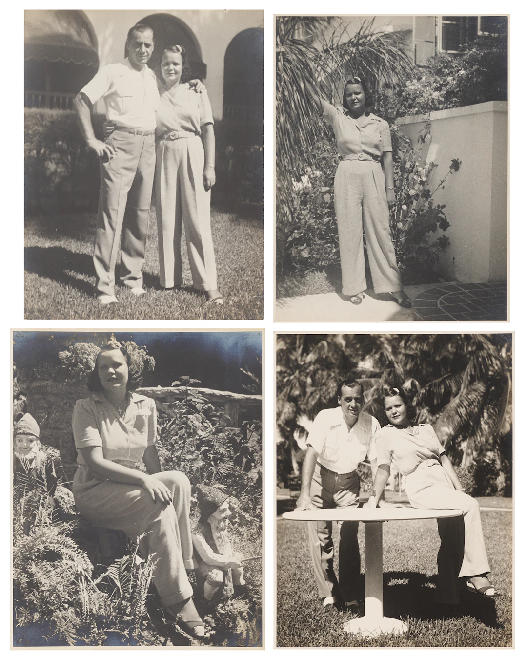 Albert 'Bites' Capone and His Wife, Dorothy (4) Original Photographs
