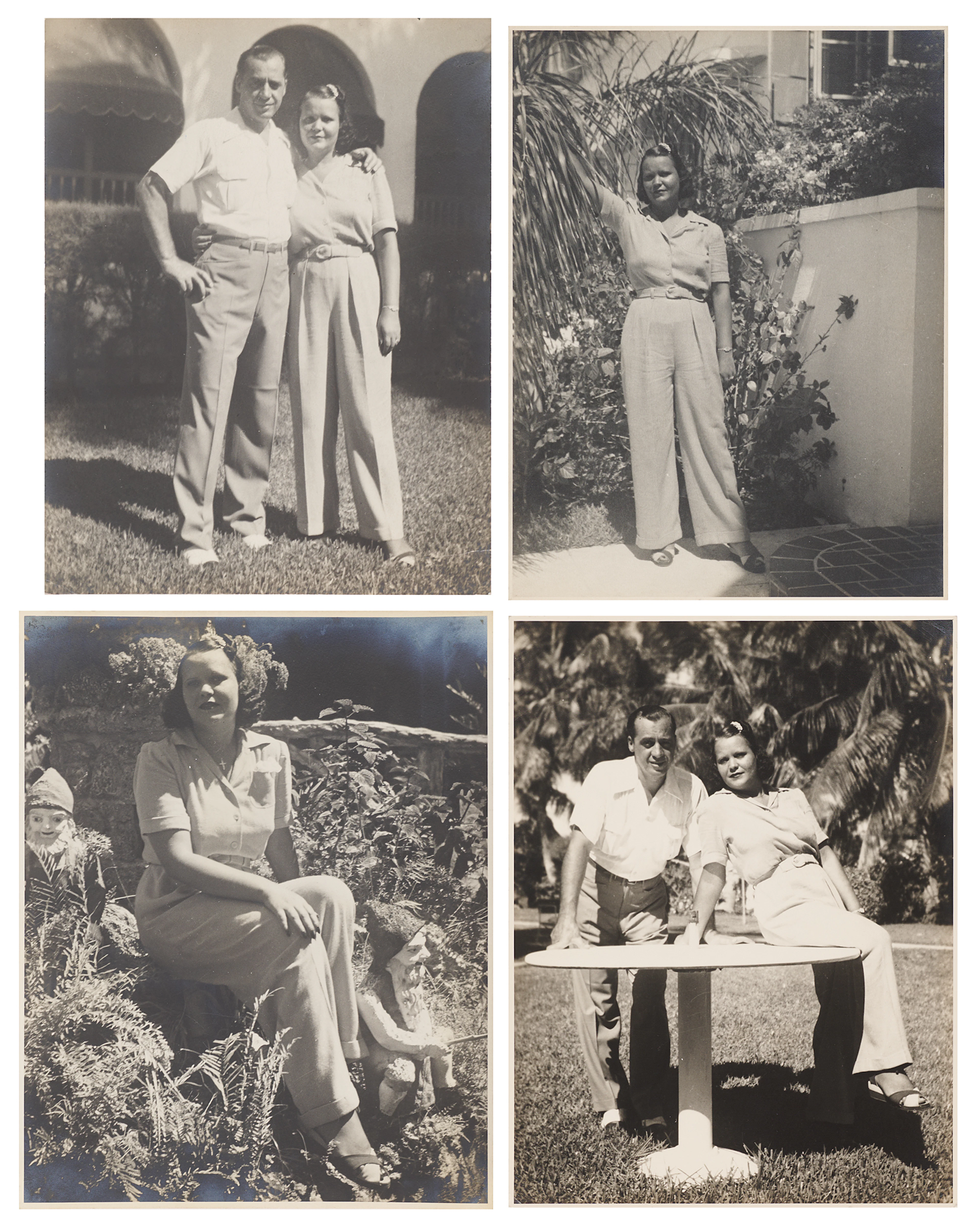 Albert 'Bites' Capone and His Wife, Dorothy (4) Original Photographs