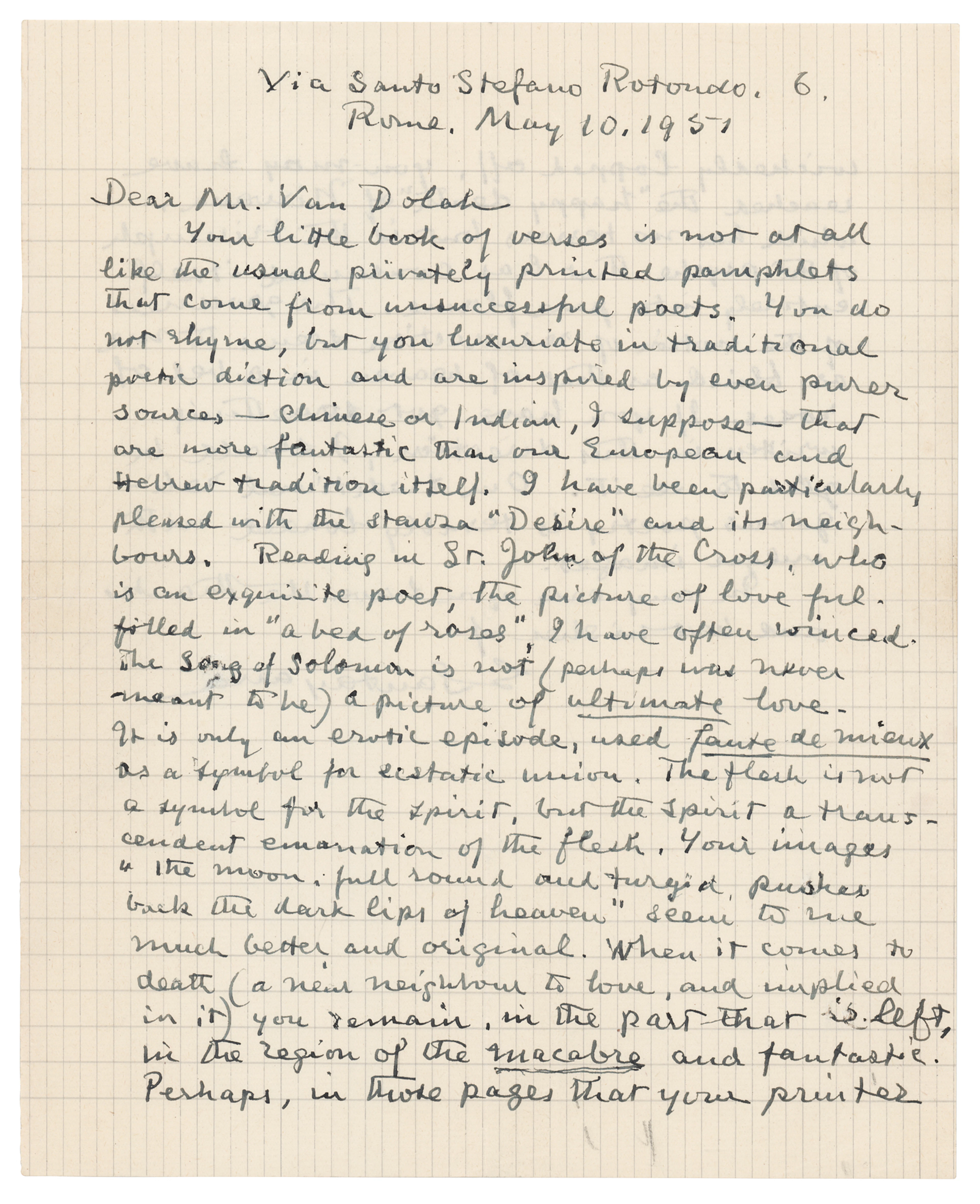 George Santayana Autograph Letter Signed on Poetry, Mysticism, Nirvana