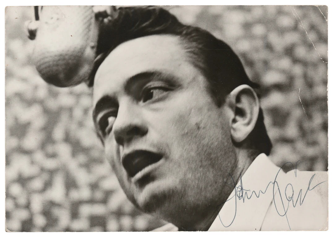 Johnny Cash Signed Promotional Card