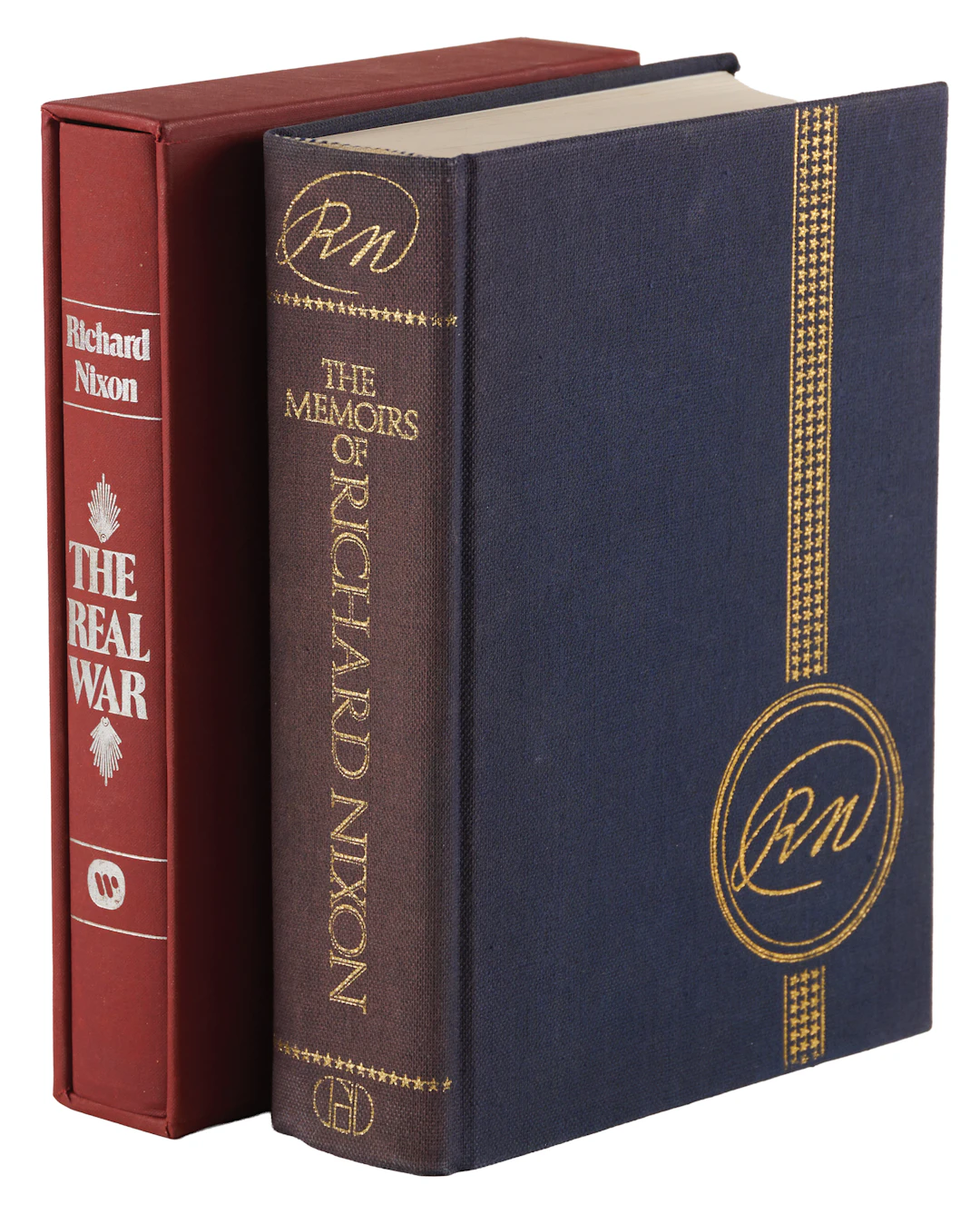 Richard Nixon (2) Signed Books - Memoirs and The Real War