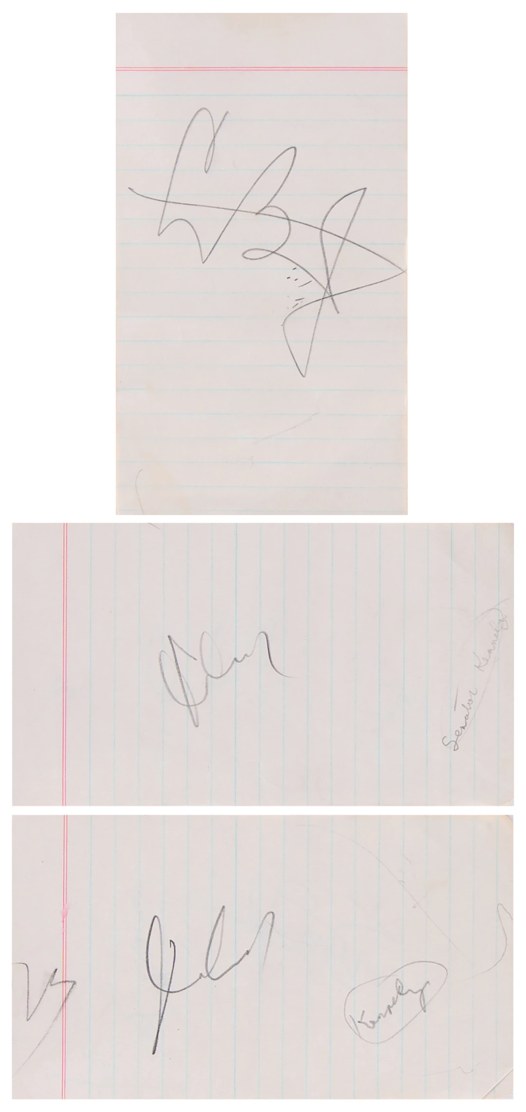 John F. Kennedy Twice-Signed and Lyndon B. Johnson Signed Notebook