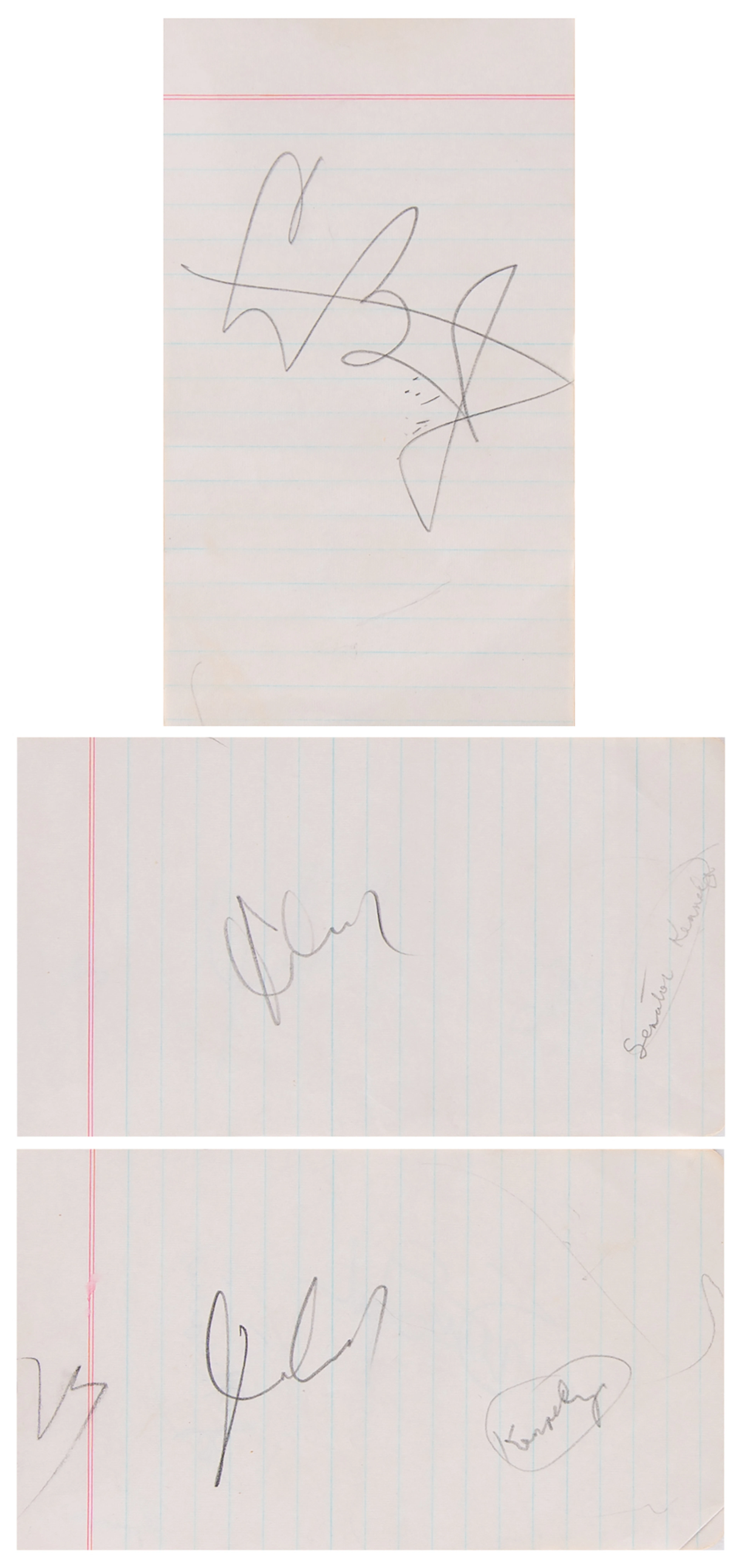 John F. Kennedy Twice-Signed and Lyndon B. Johnson Signed Notebook