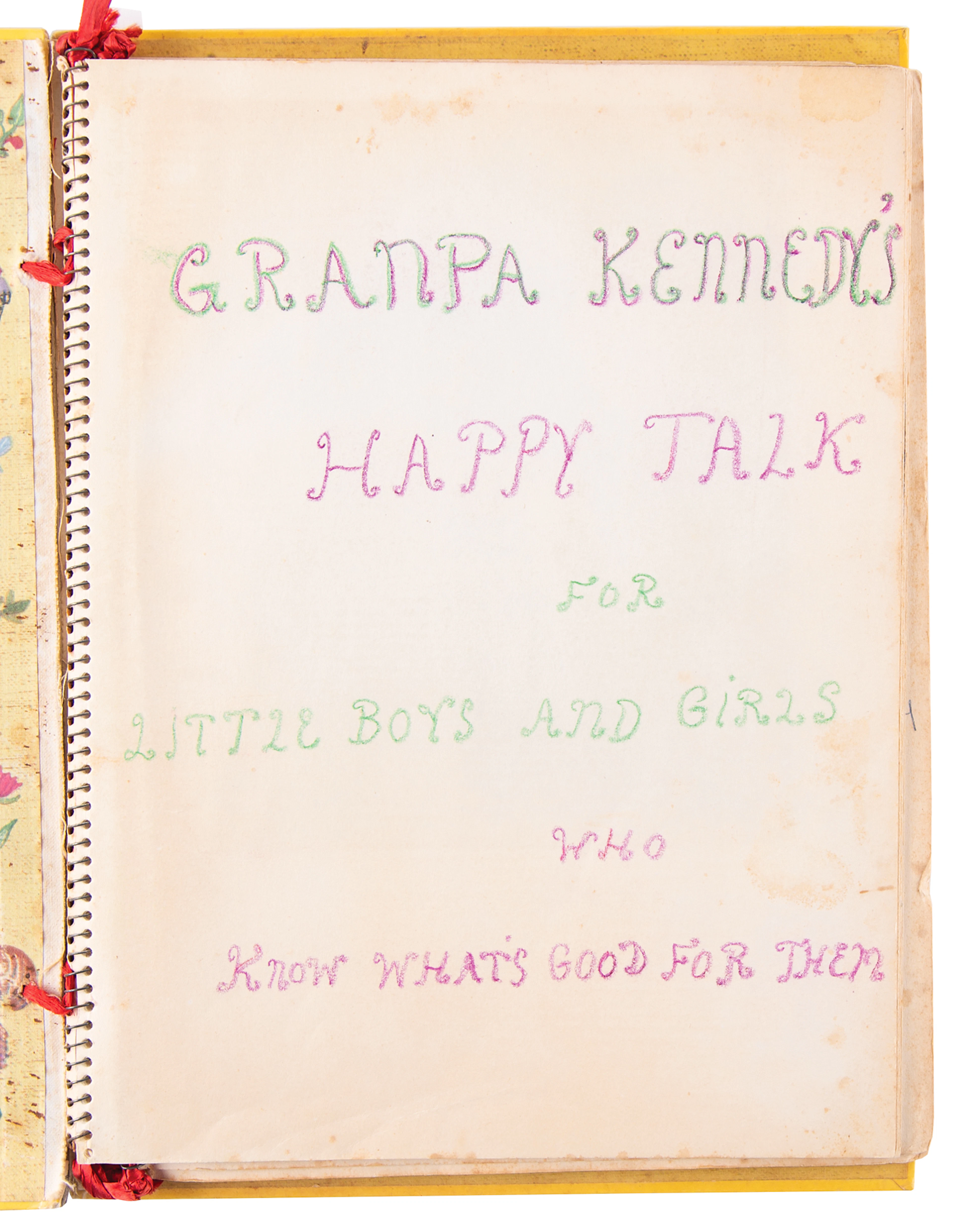Jacqueline Kennedy Handmade Mother Goose Book, with Coloring by Caroline
