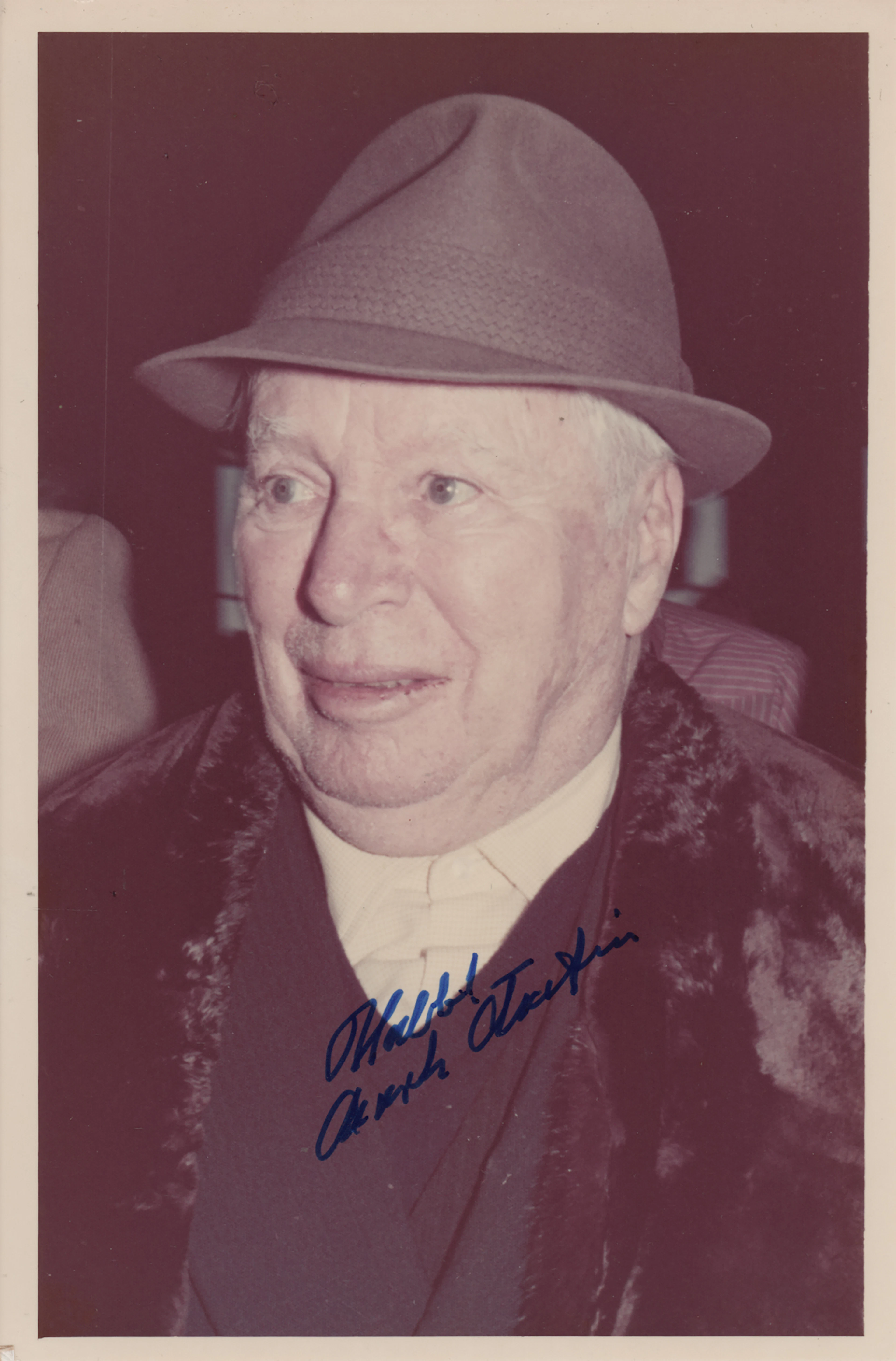 Charlie Chaplin Signed Candid Photograph