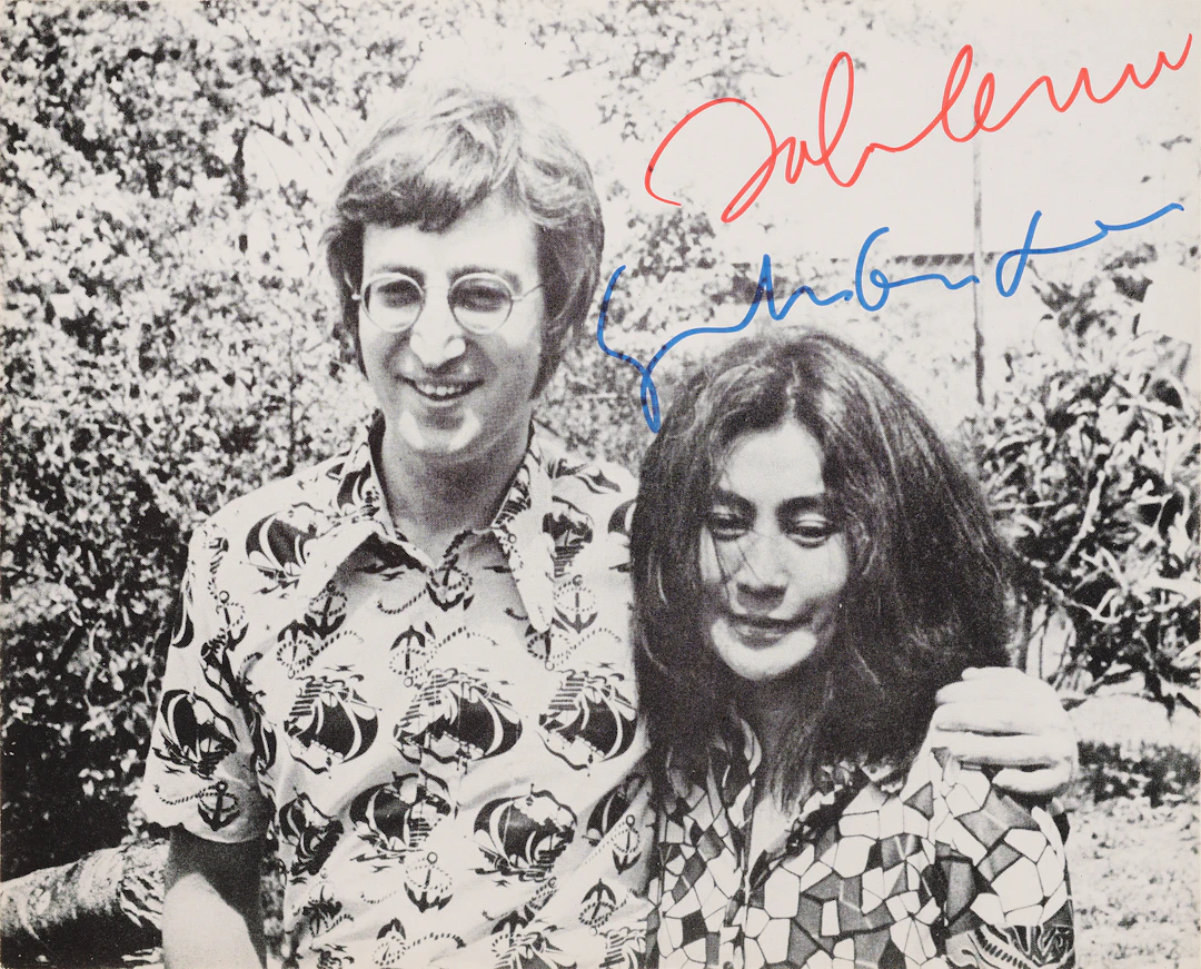 Beatles: John Lennon and Yoko Ono Signed Photograph