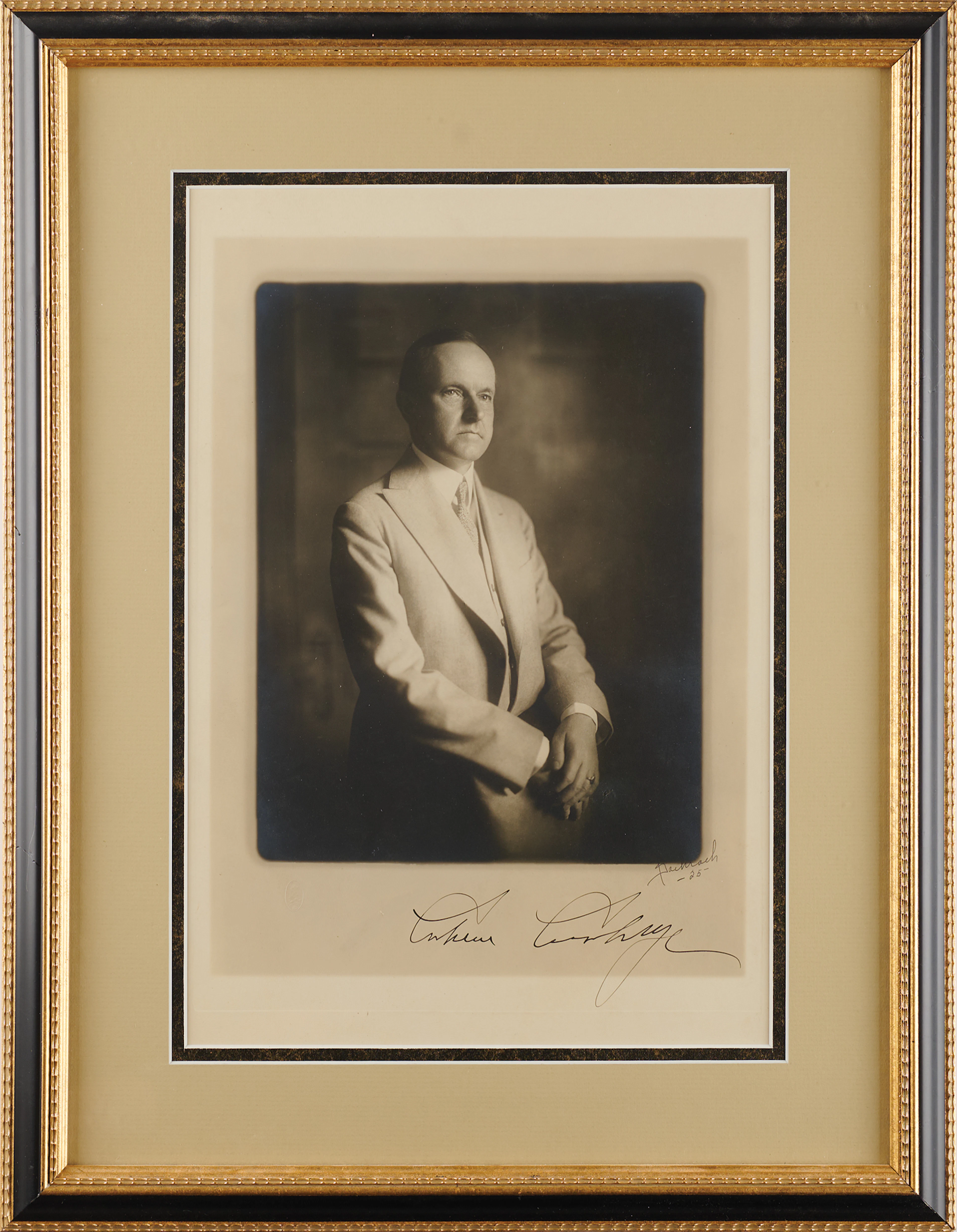 Calvin Coolidge Oversized Signed Photograph by Bachrach