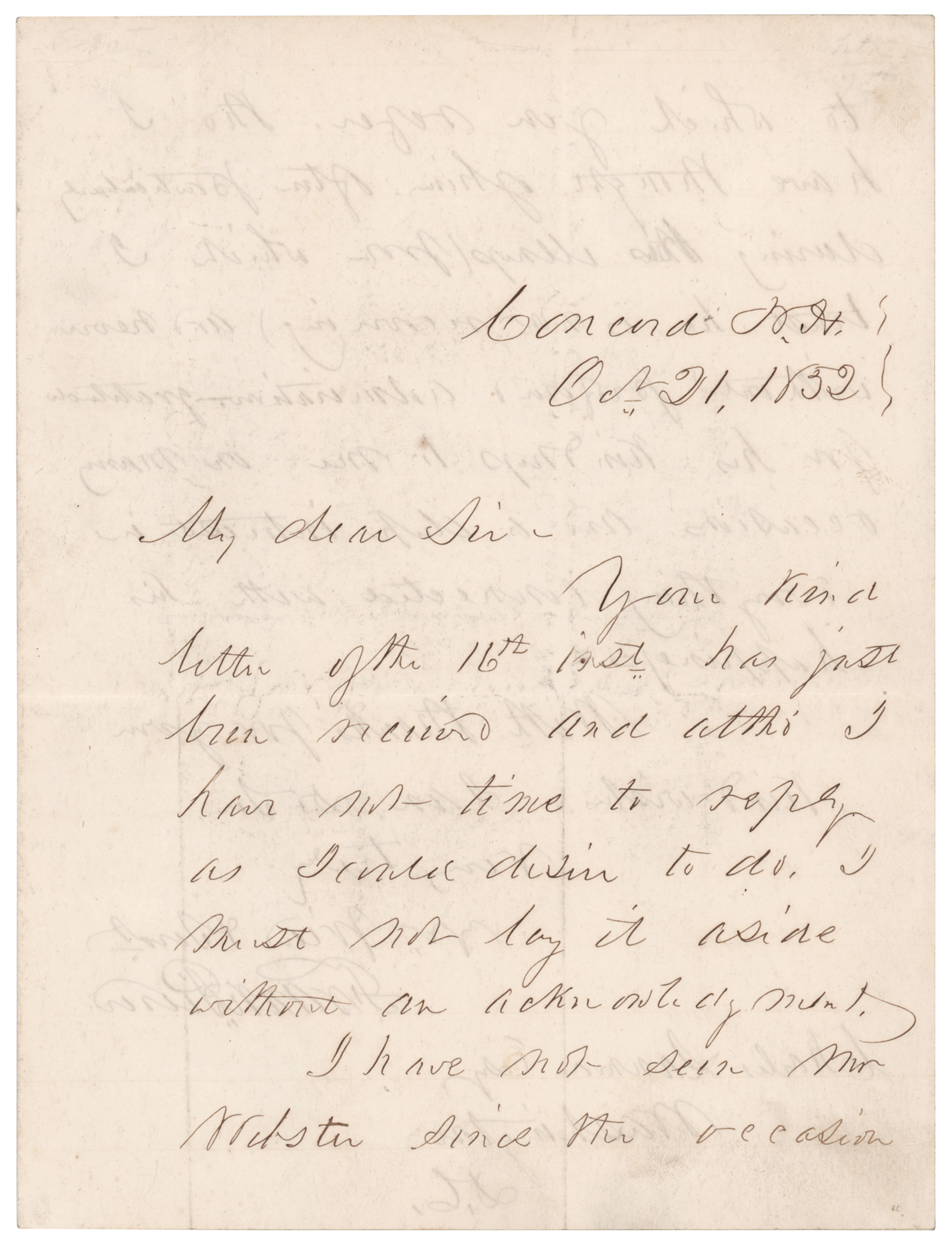 Franklin Pierce Autograph Letter Signed on Daniel Webster Three Days