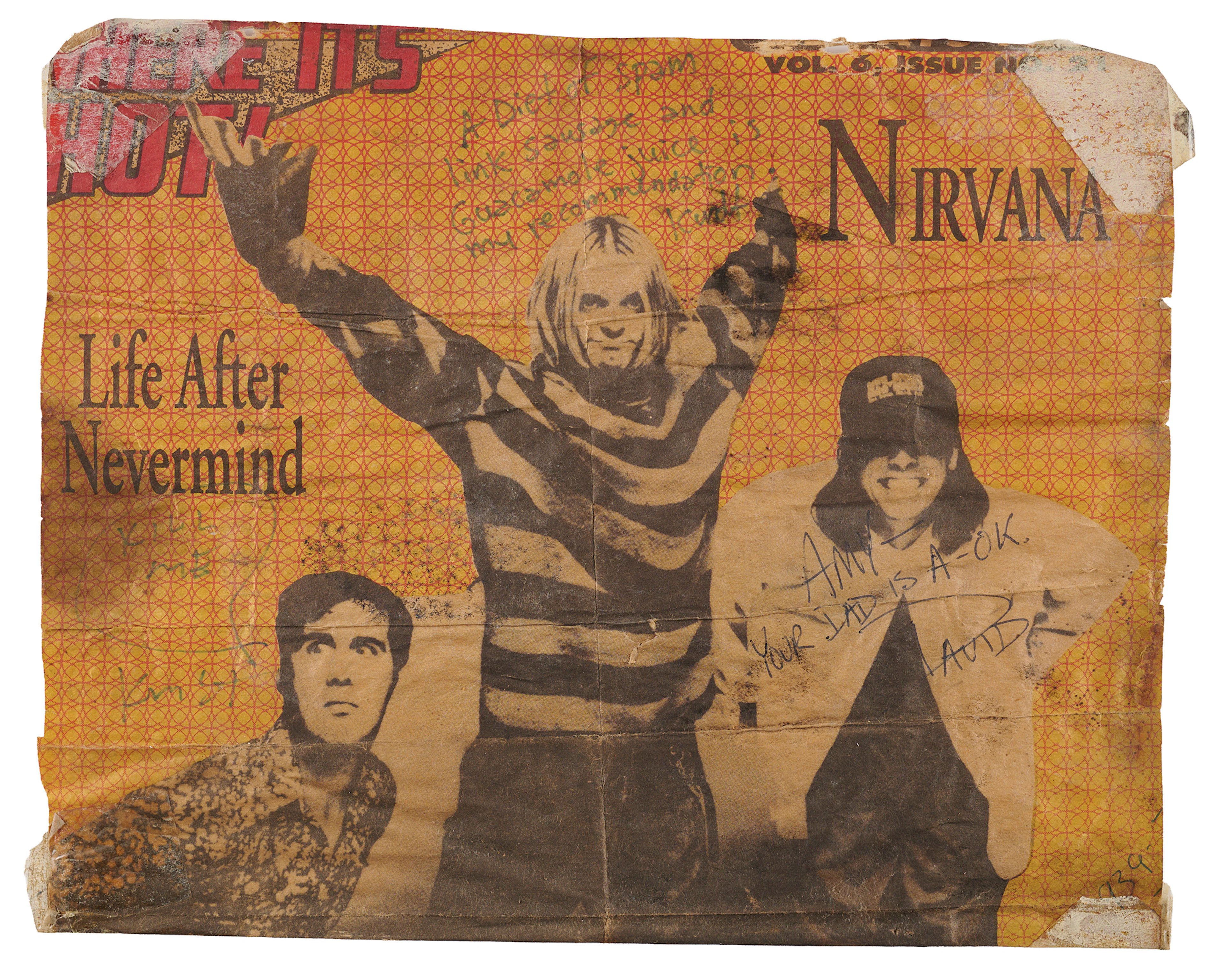 Nirvana Signed New Times Magazine Cover from Opening Night of the