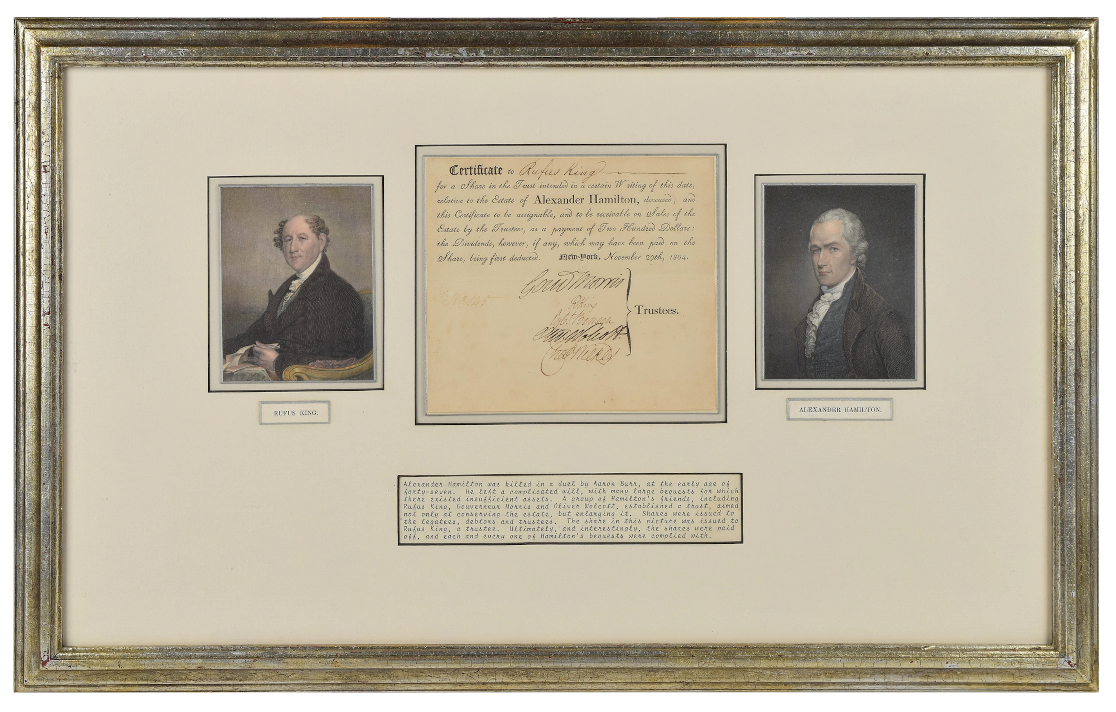 Alexander Hamilton Estate Document