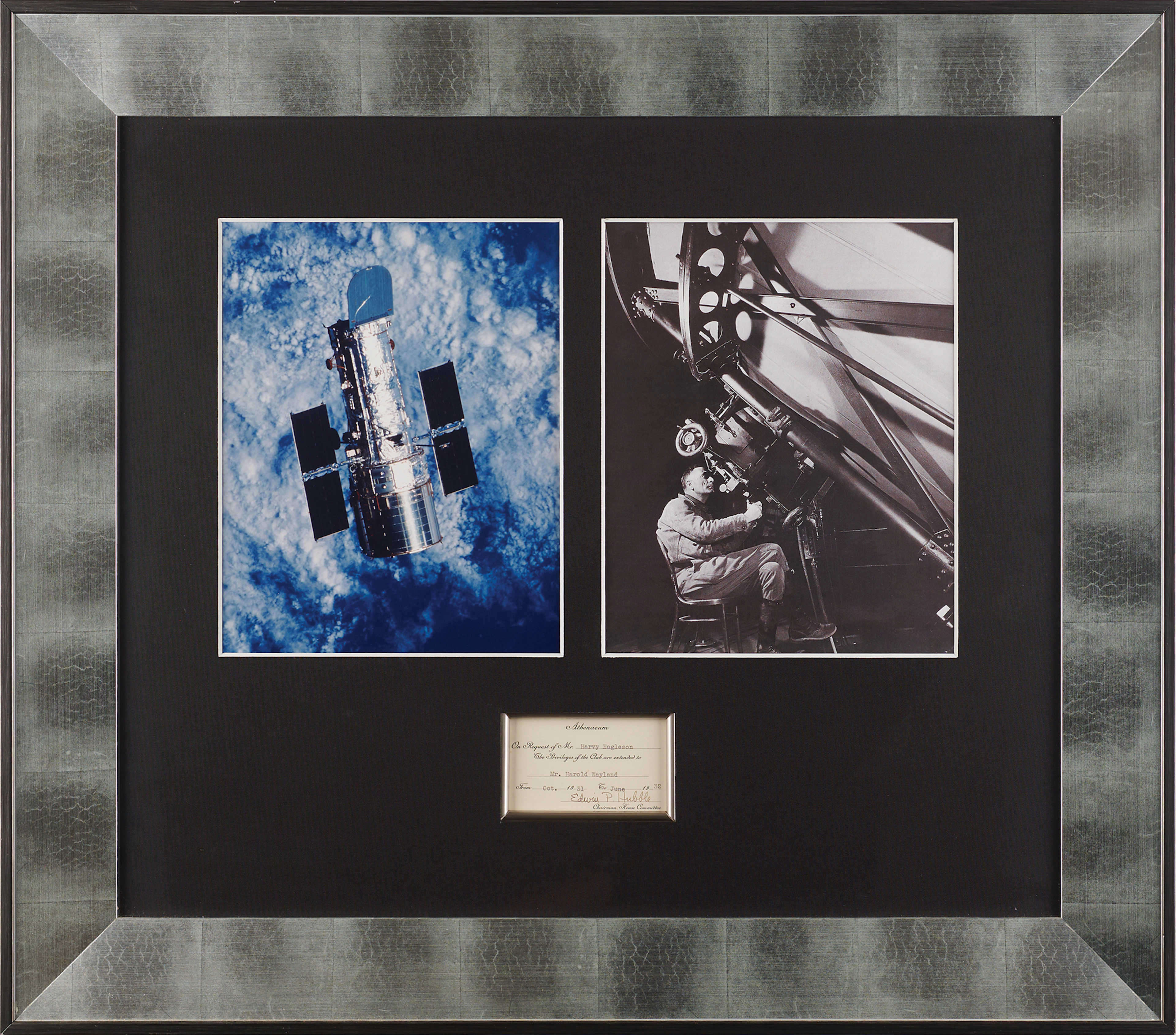 Edwin Hubble Signed Caltech Athenaeum Membership Card