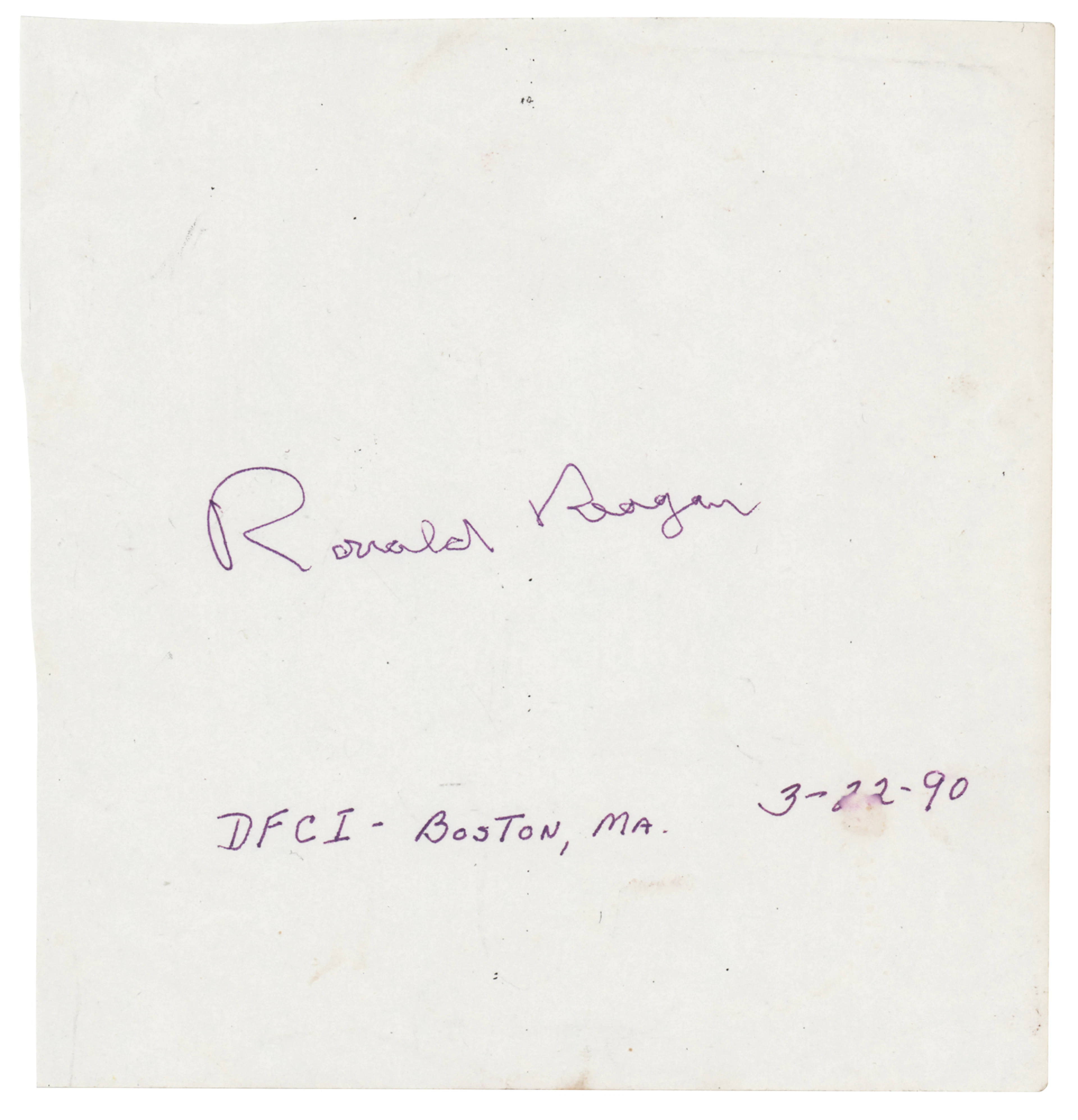 Ronald Reagan Signature