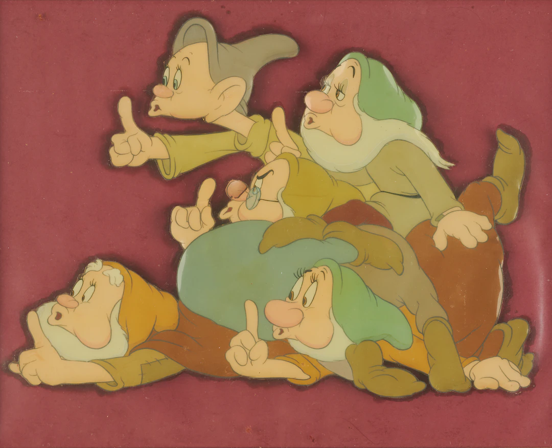 Seven Dwarfs production cel from Snow White and the Seven Dwarfs -
