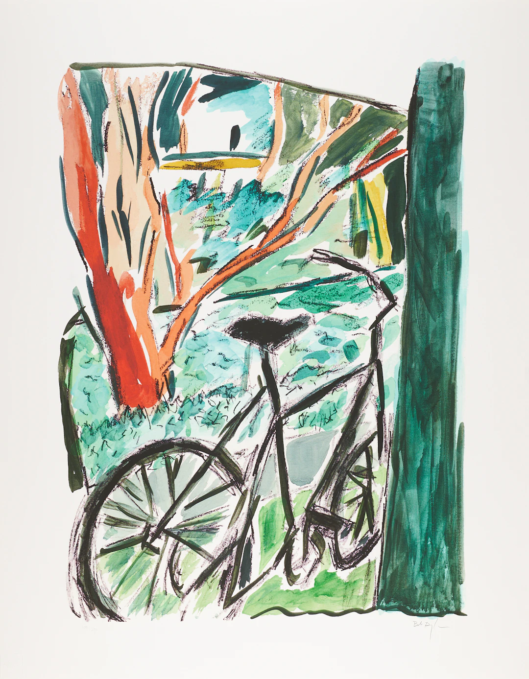 Bob Dylan Signed Oversized Giclee Print - 'Bicycle' (Ltd. Ed. #109/295)