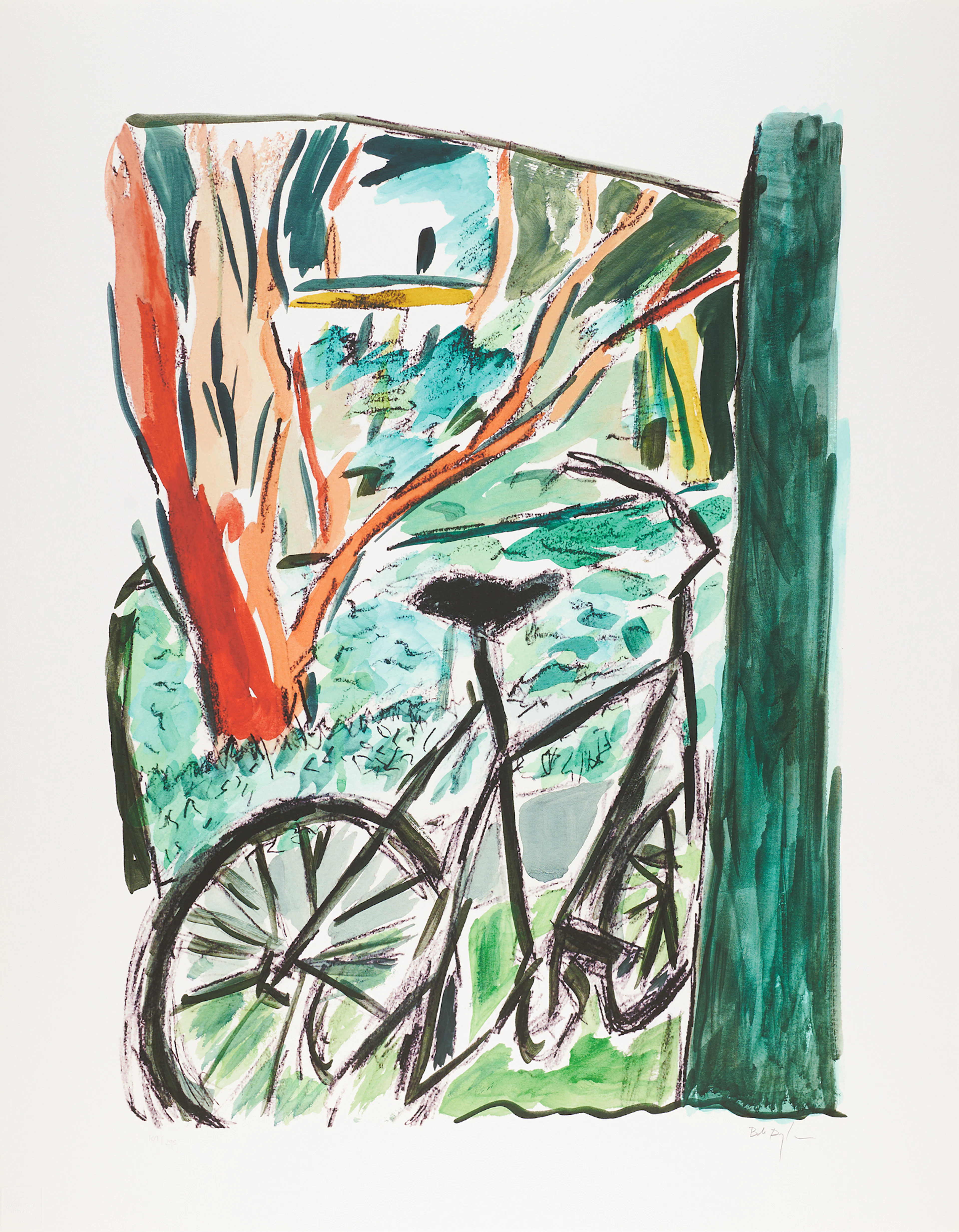Bob Dylan Signed Oversized Giclee Print - 'Bicycle' (Ltd. Ed. #109/295)