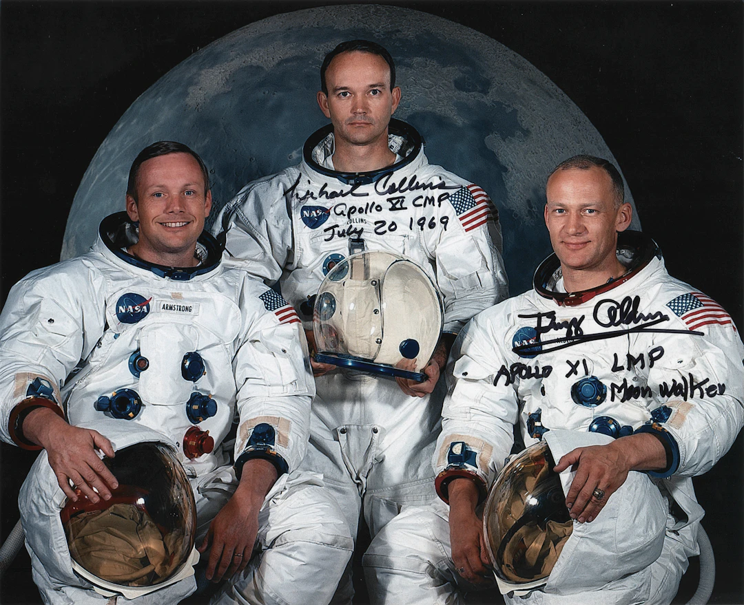 Buzz Aldrin and Michael Collins Signed Photograph