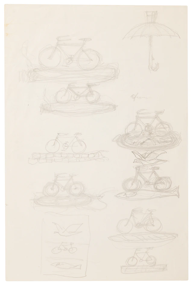 Rene Magritte Original Preliminary Sketches for 'Hegel's Holiday'