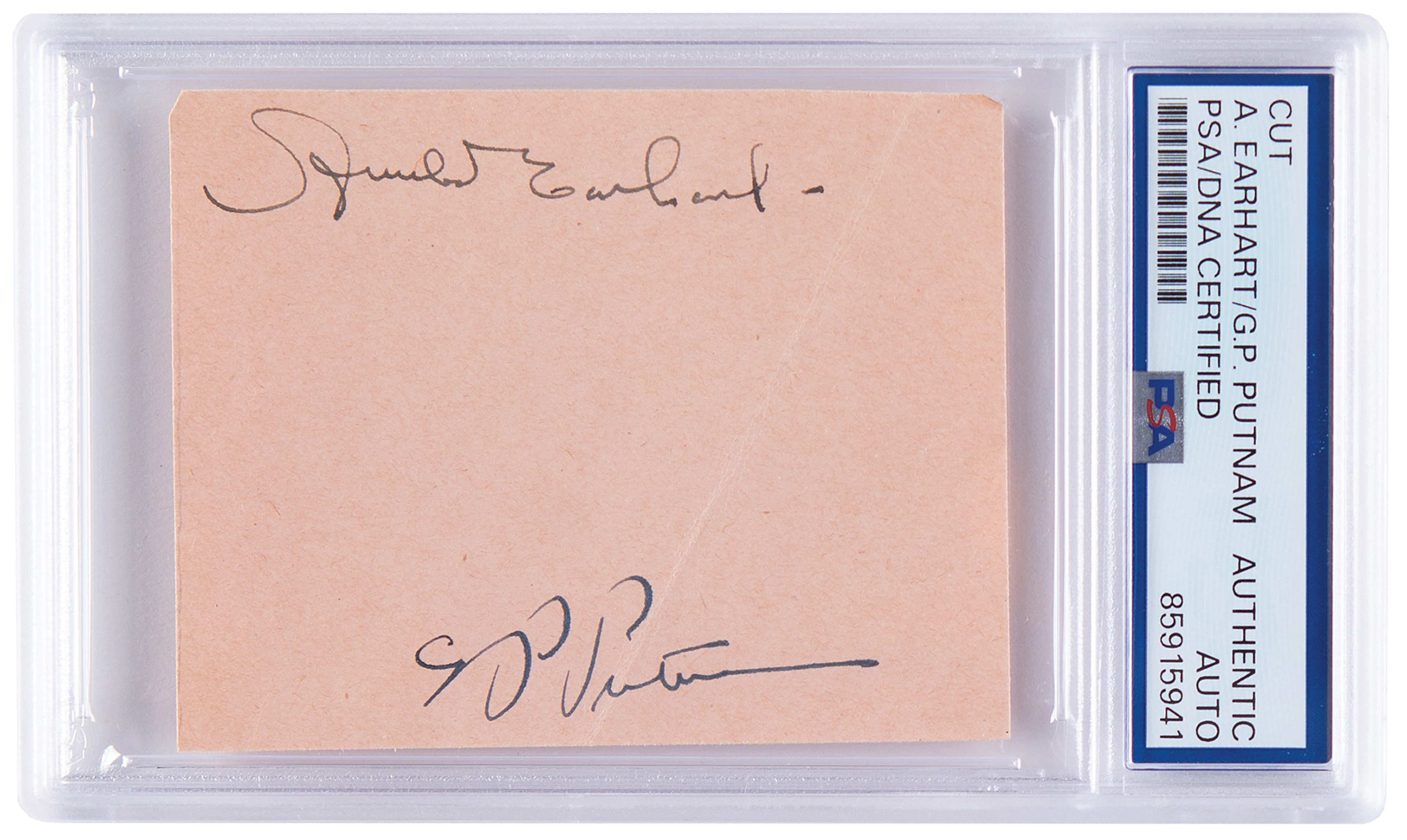 Amelia Earhart and George P. Putnam Signatures