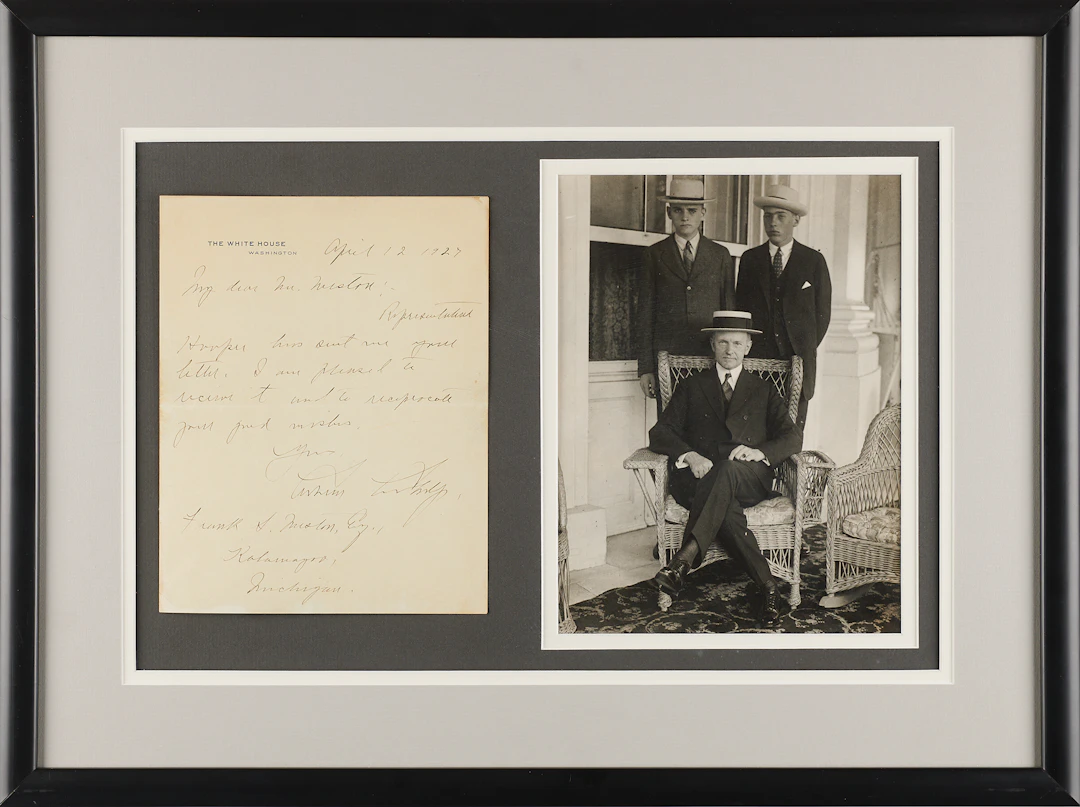 Calvin Coolidge Autograph Letter Signed as President