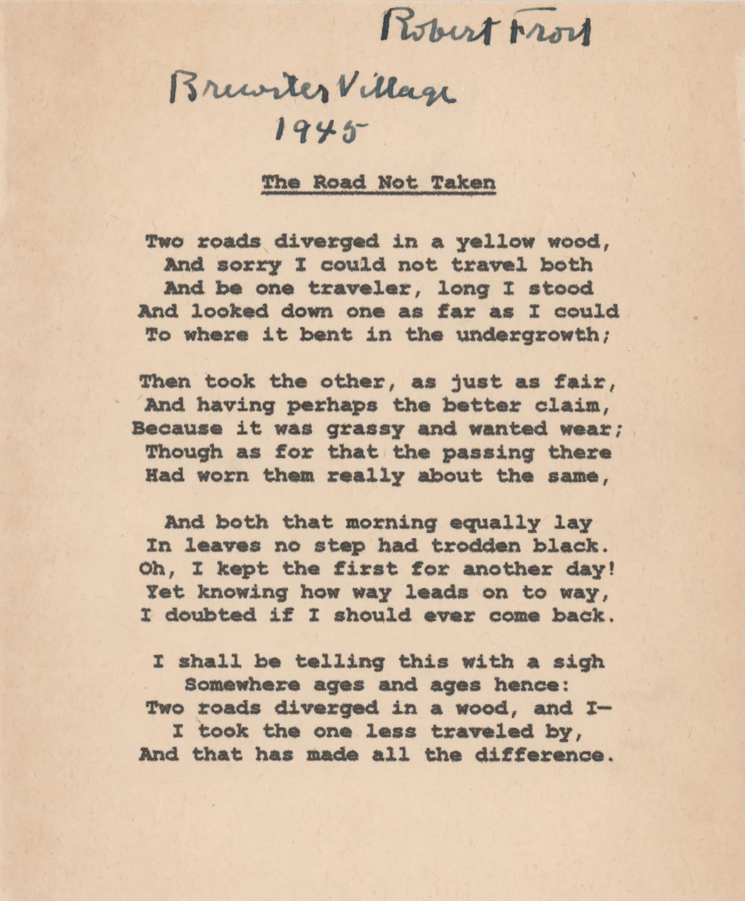Robert Frost Signature