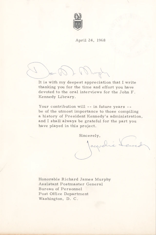 Jacqueline Kennedy Typed Letter Signed: "Your contribution will in