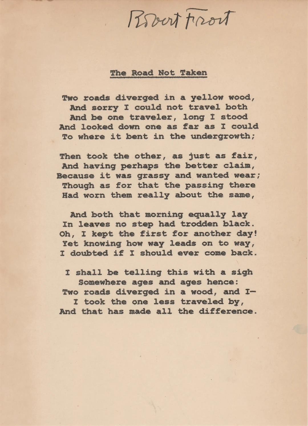 Robert Frost Signature