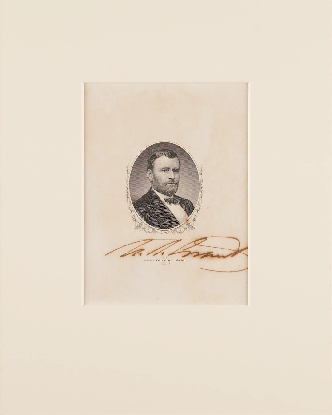 U. S. Grant Signed Engraving