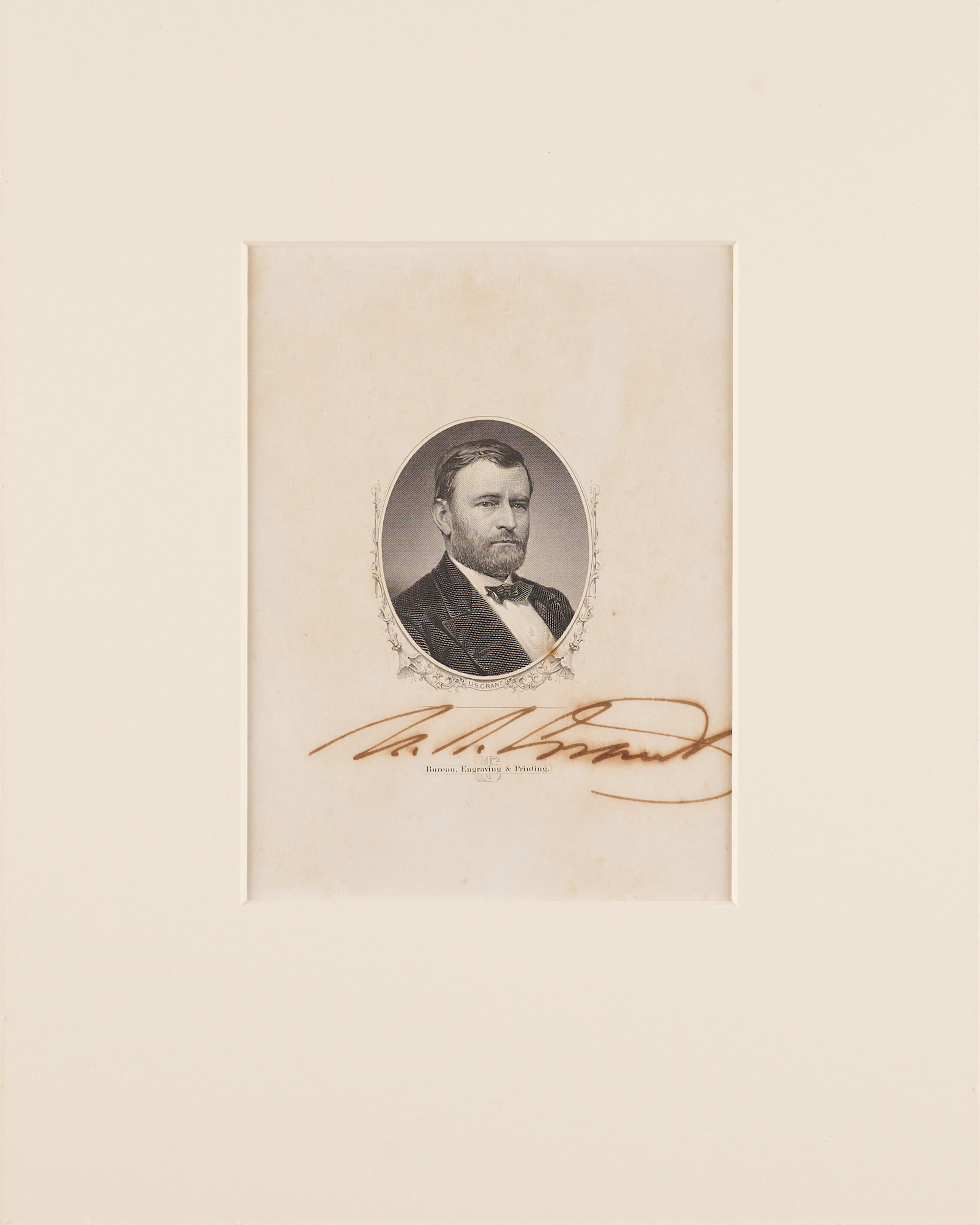 U. S. Grant Signed Engraving