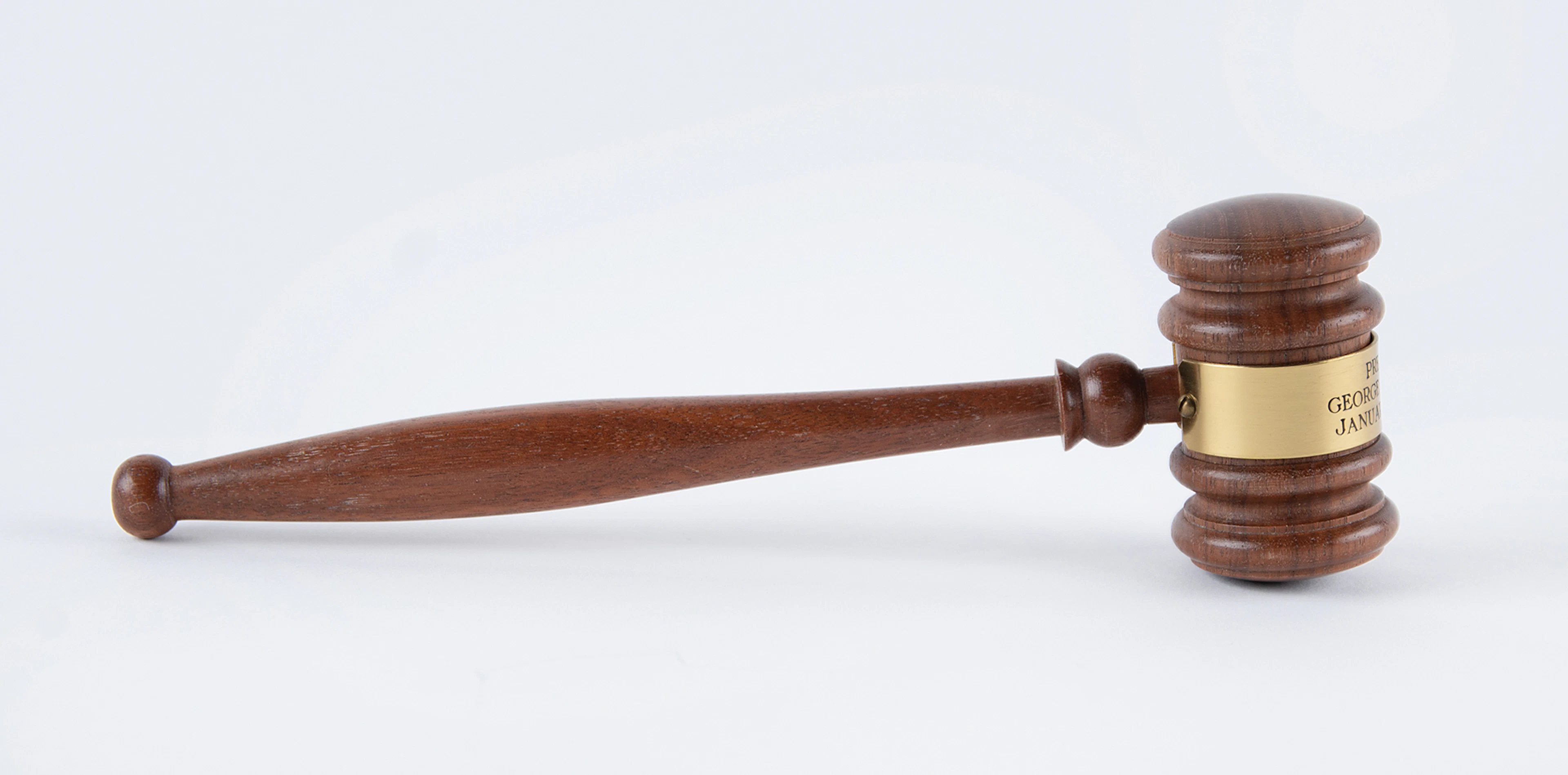 George Bush: Wooden Gavel Made from the 1989 Inauguration Podium